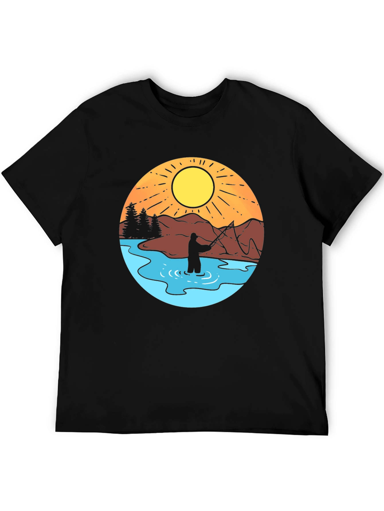 Fisherman Graphic Tee - Outdoor Adventure Shirt