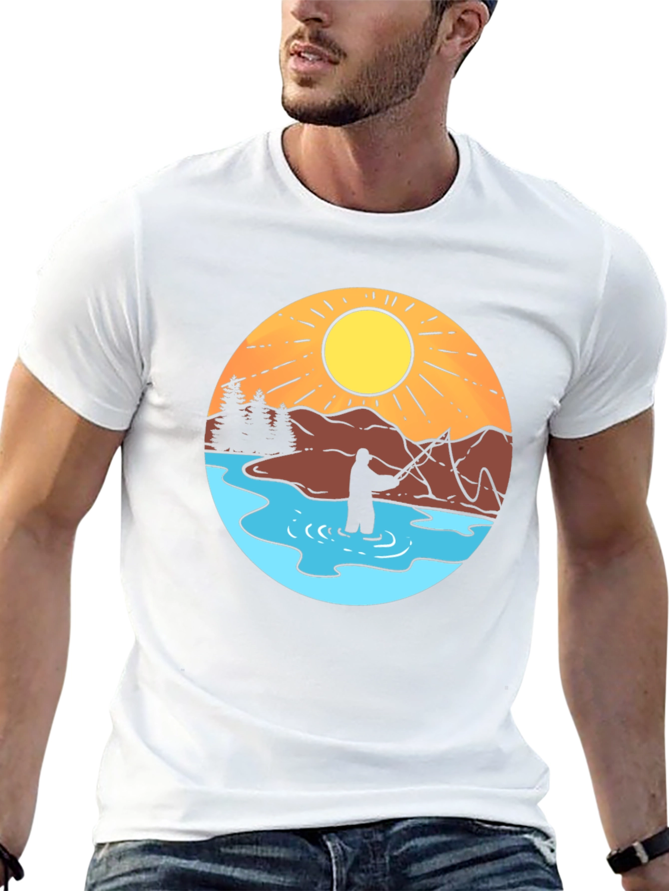 Fisherman Graphic Tee - Outdoor Adventure Shirt