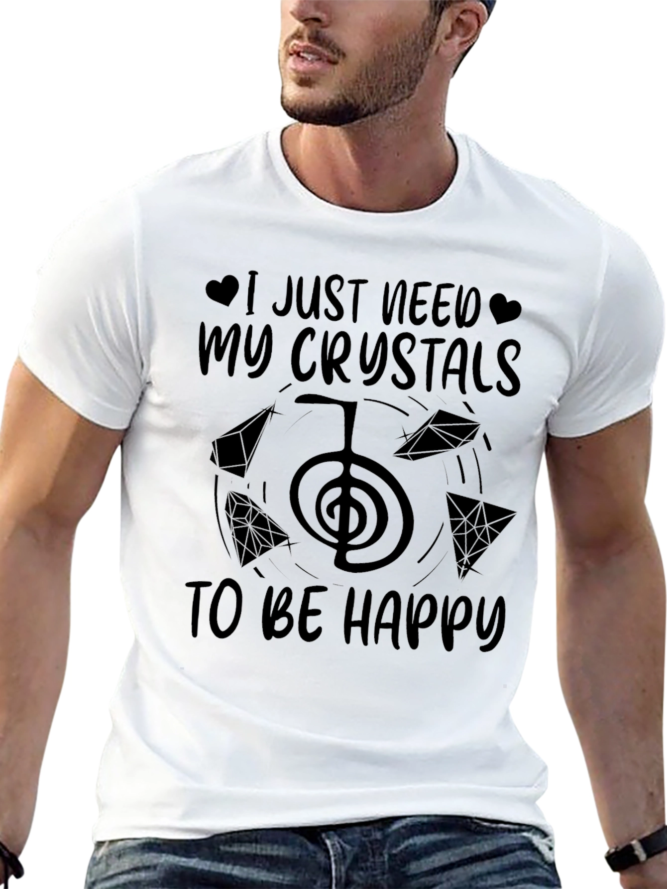 Crystals to be Happy Graphic T-Shirt
