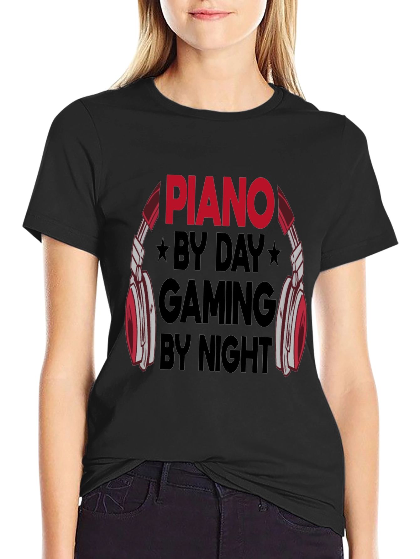 Piano By Day Gaming By Night T-Shirt
