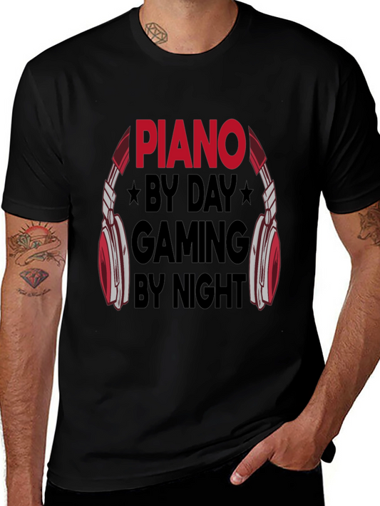 Piano By Day Gaming By Night T-Shirt