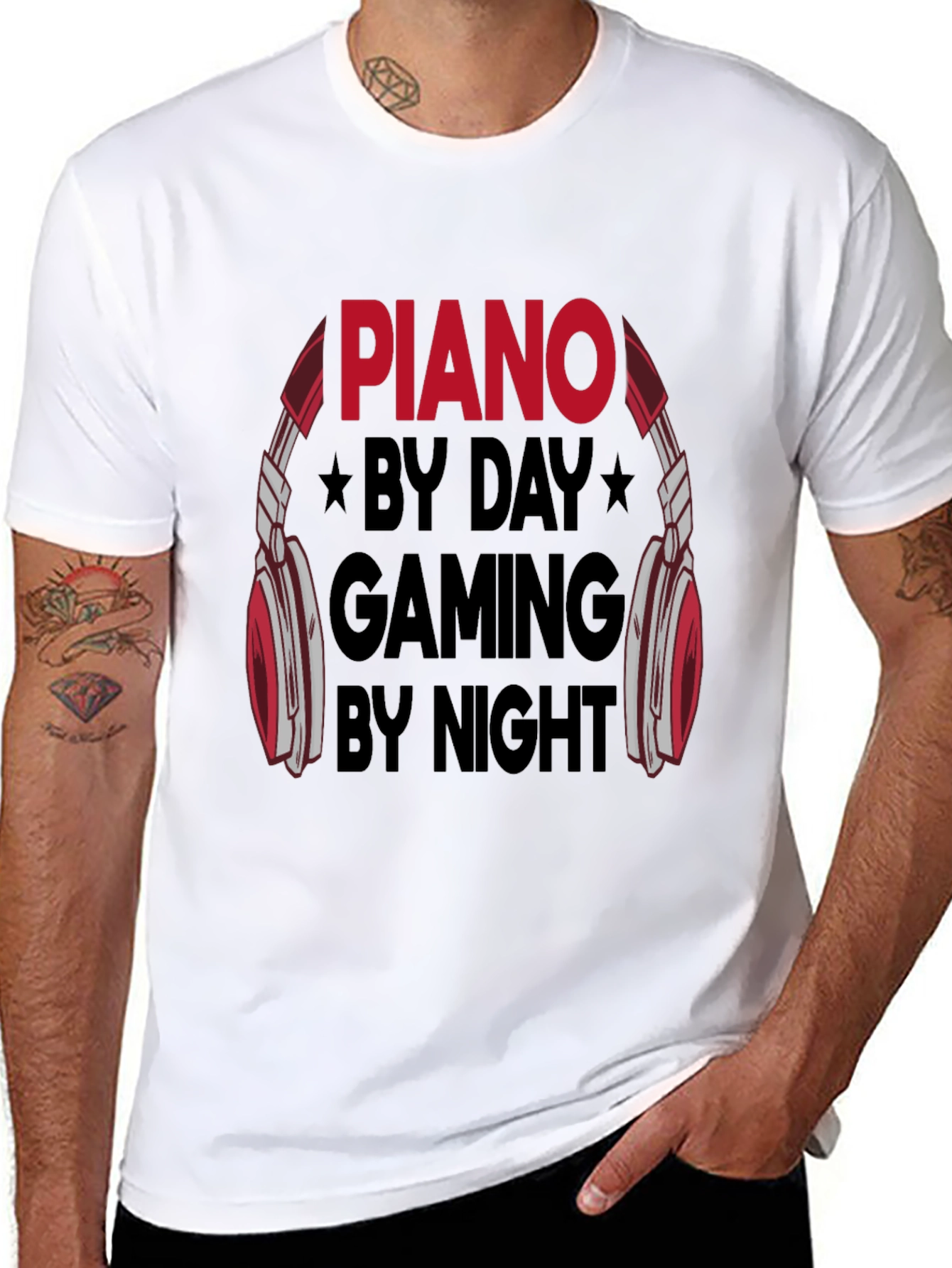 Piano By Day Gaming By Night T-Shirt