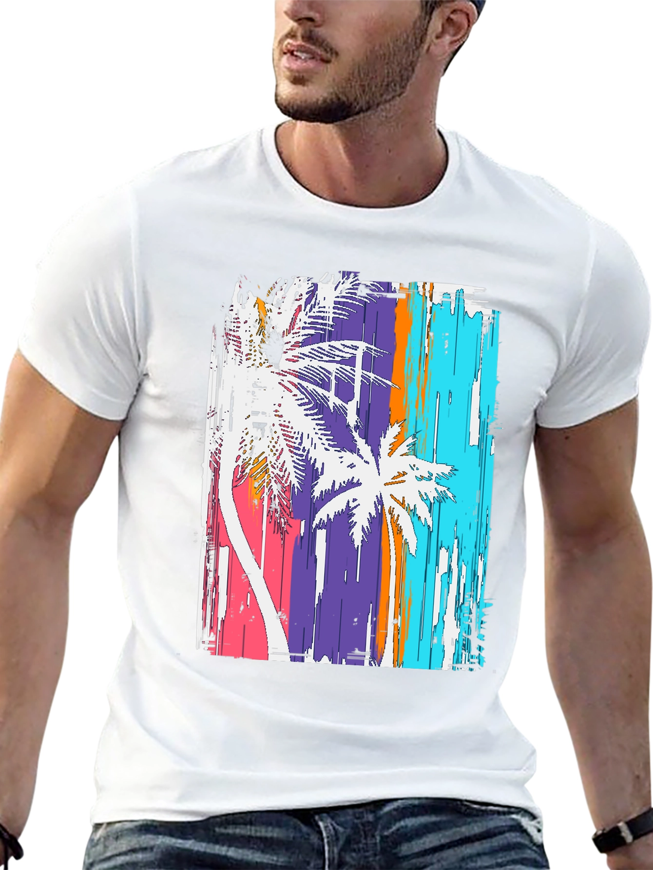 Retro Palm Tree Graphic Tee