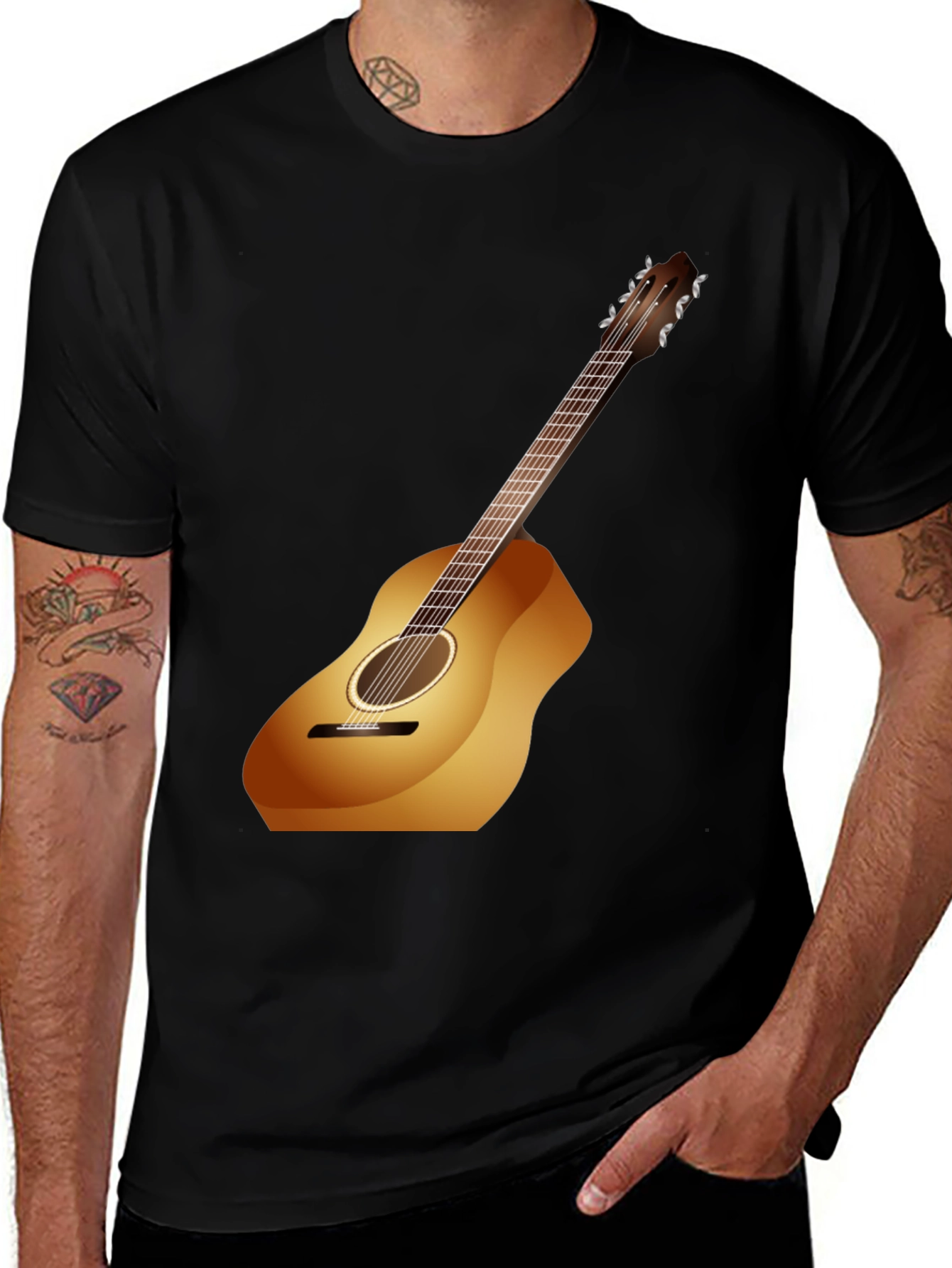 Guitar Graphic Black Tee