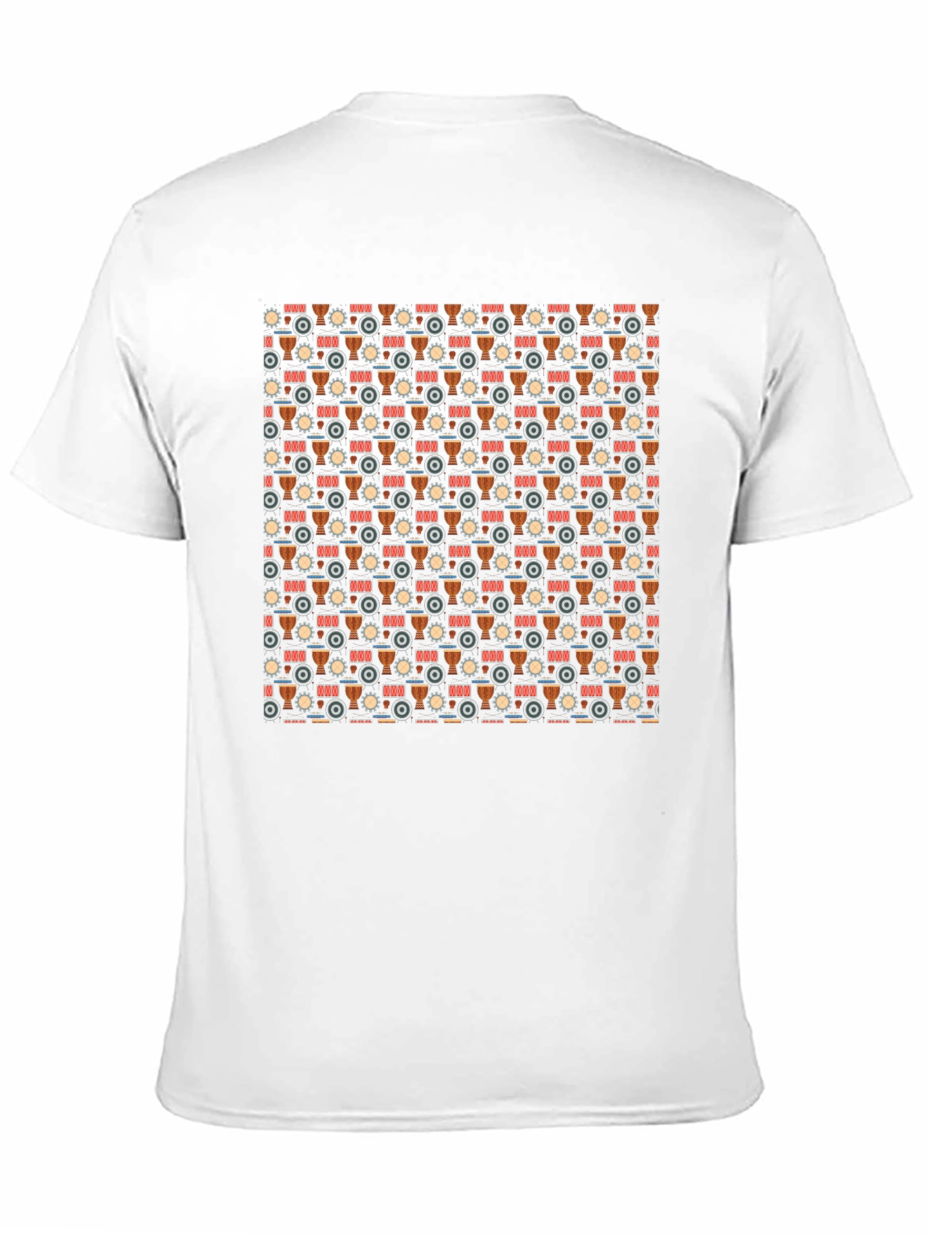 Drum Pattern Black T-Shirt