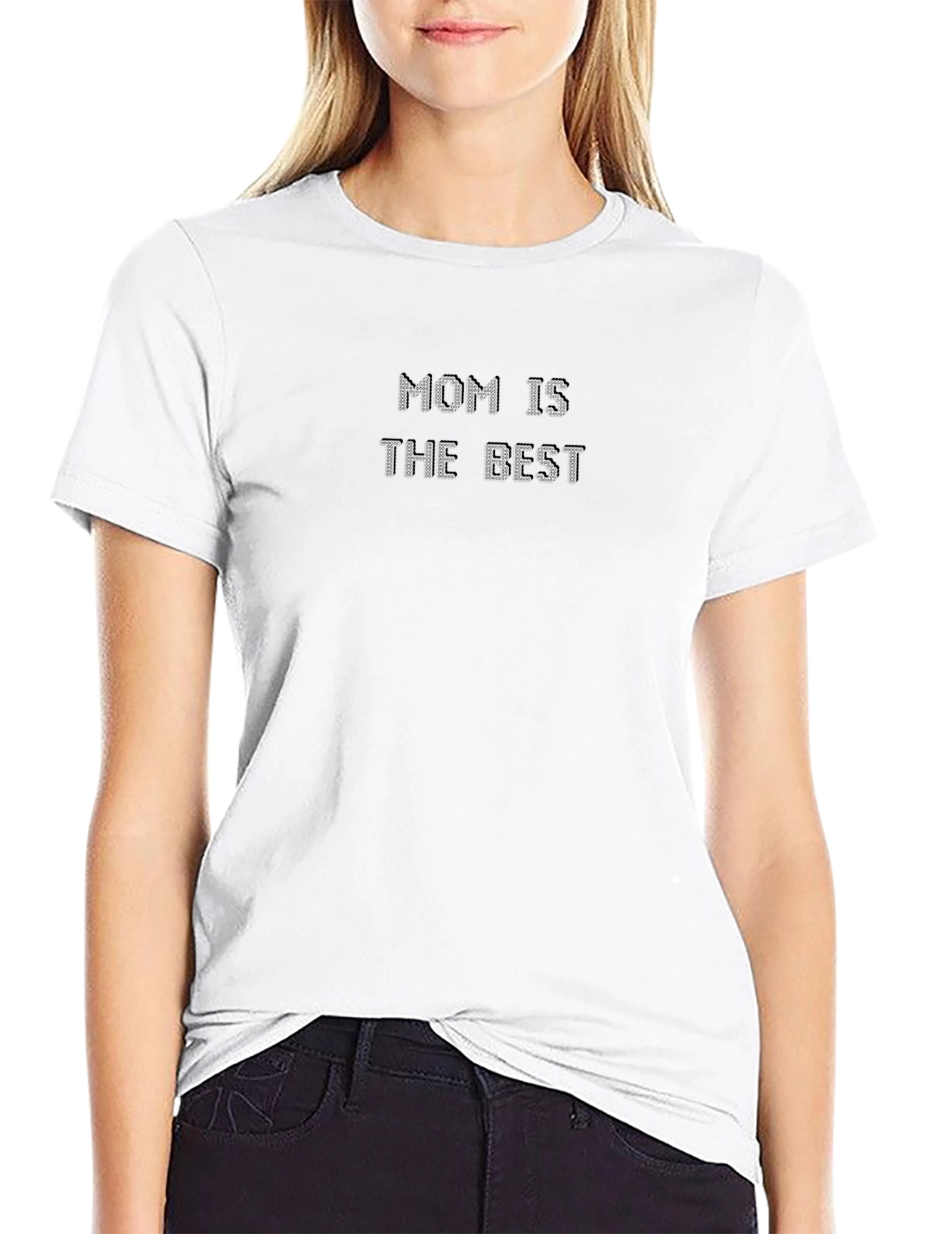 Mens Mom is The Best Black Graphic Tee