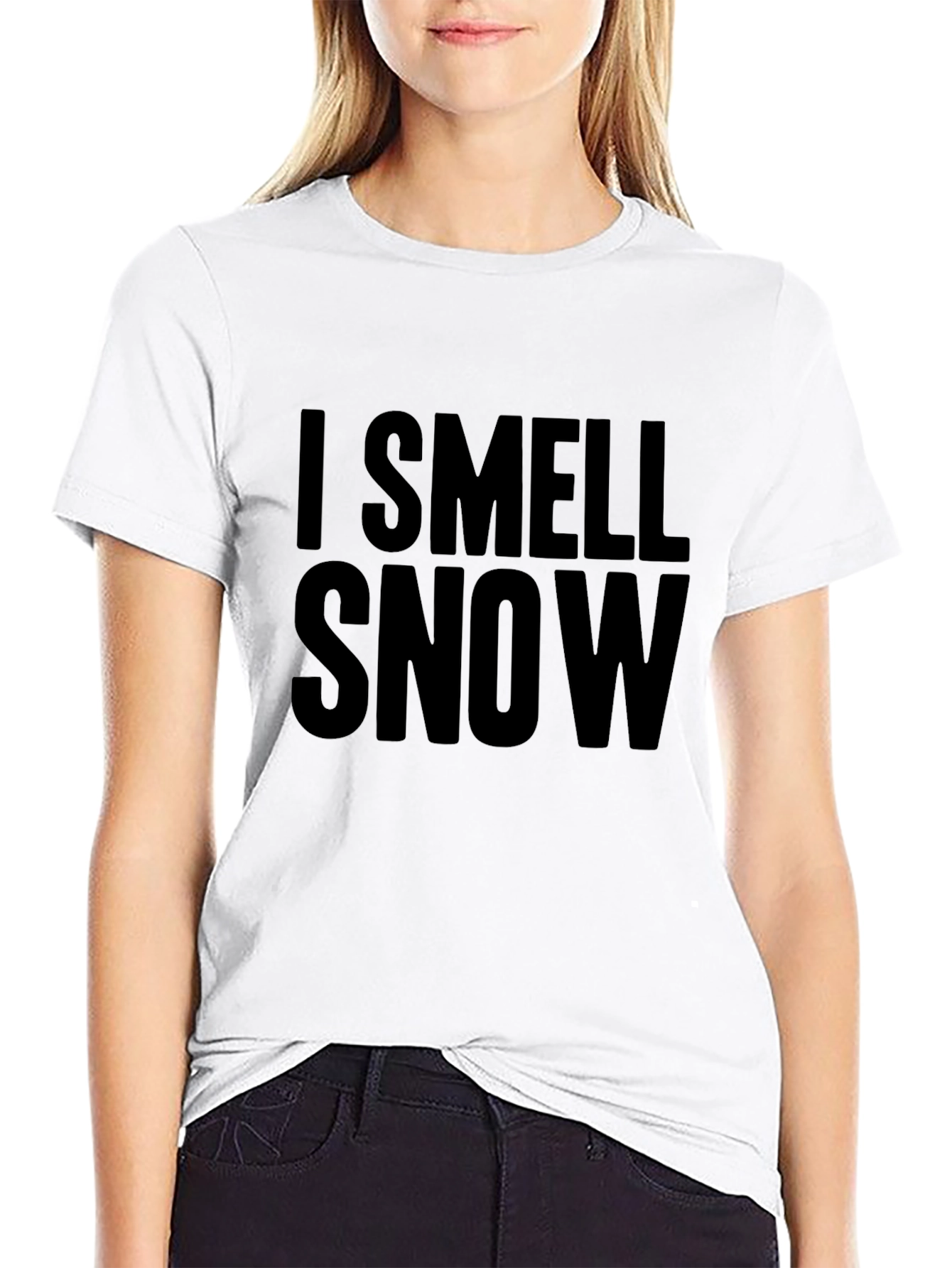 I Smell Snow Black T-Shirt