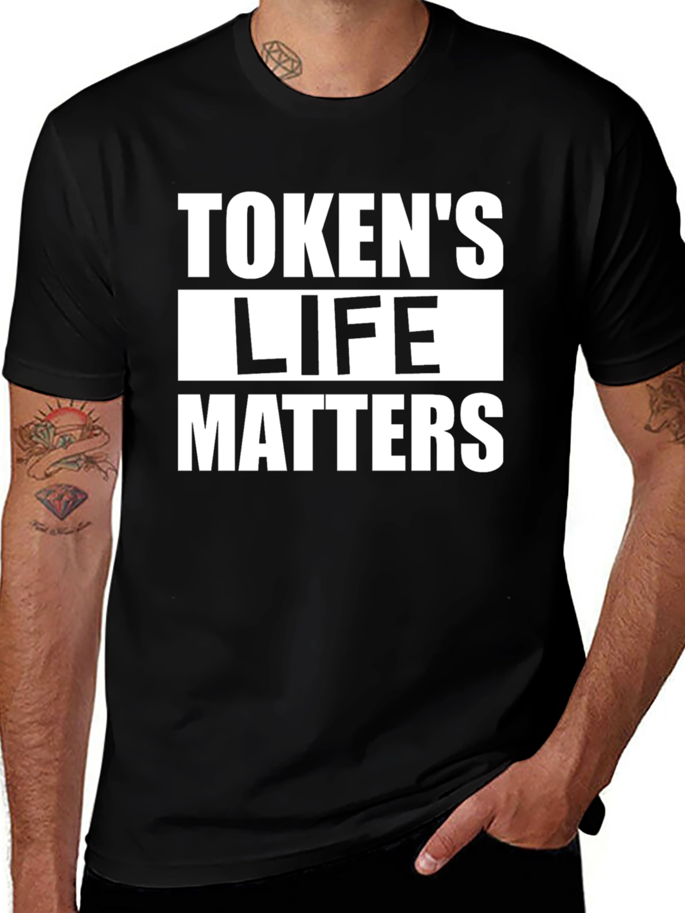 Tokens Life Matters Black Graphic Tee
