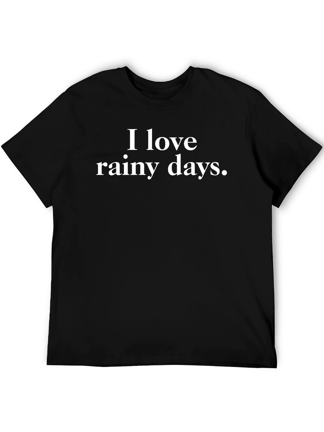 I Love Rainy Days T-Shirt - Black