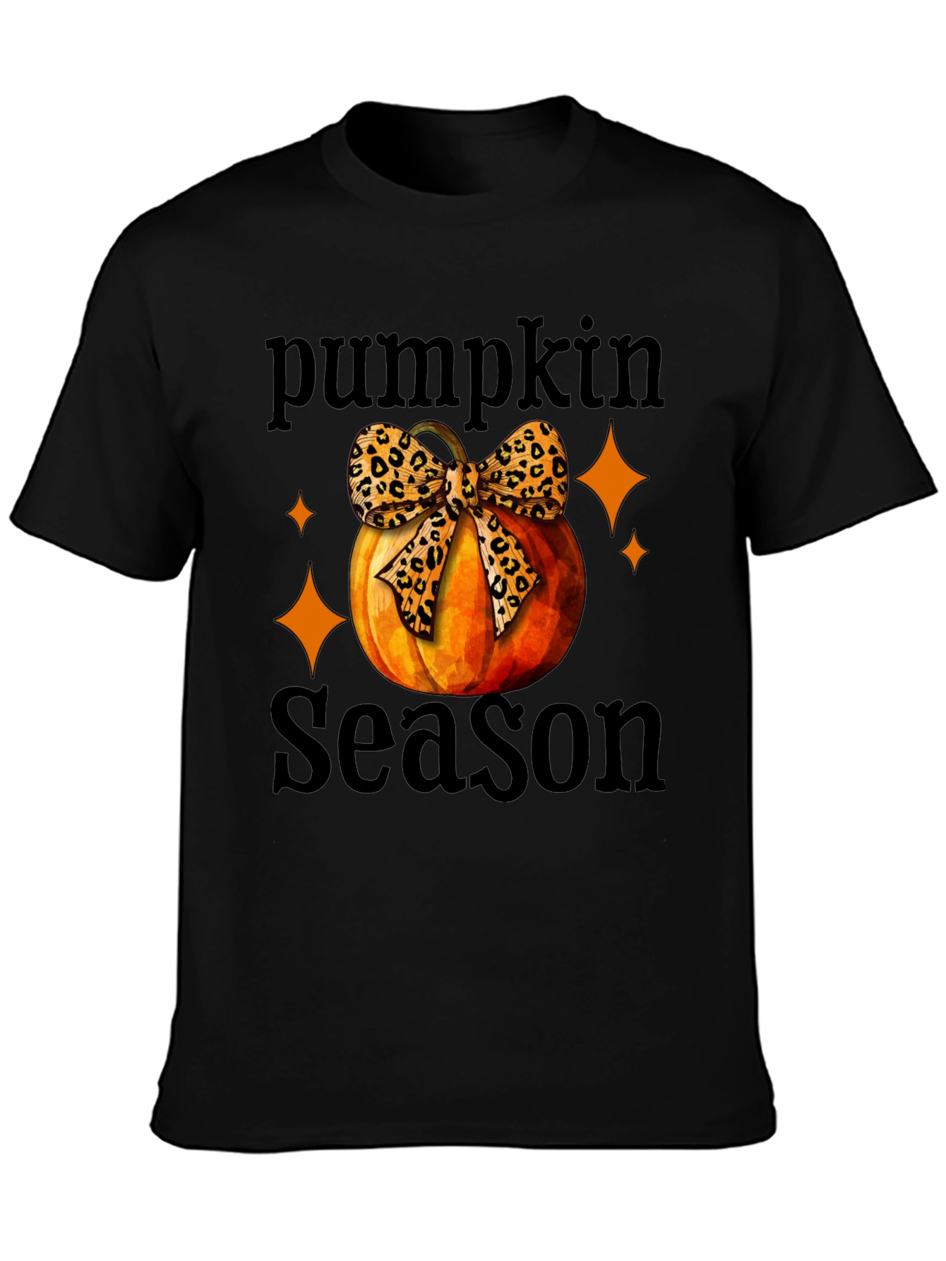 Pumpkin Season Leopard Bow T-Shirt