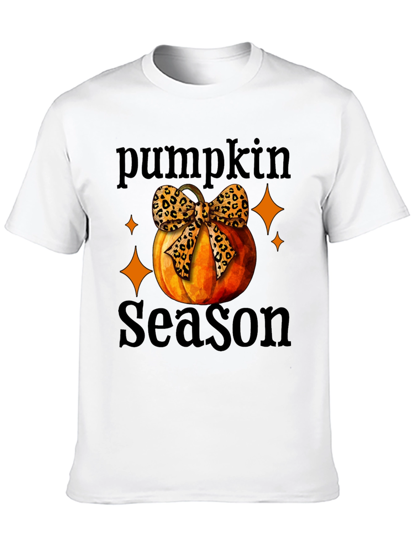 Pumpkin Season Leopard Bow T-Shirt