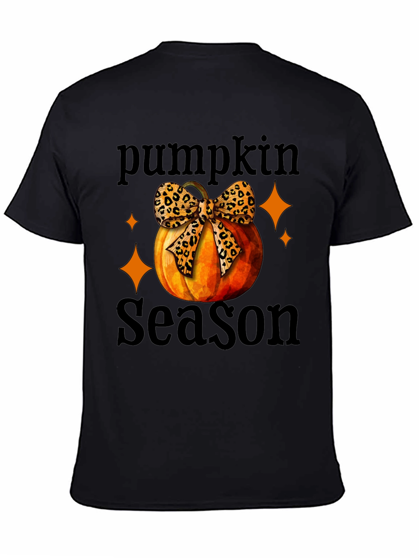 Pumpkin Season Leopard Bow T-Shirt