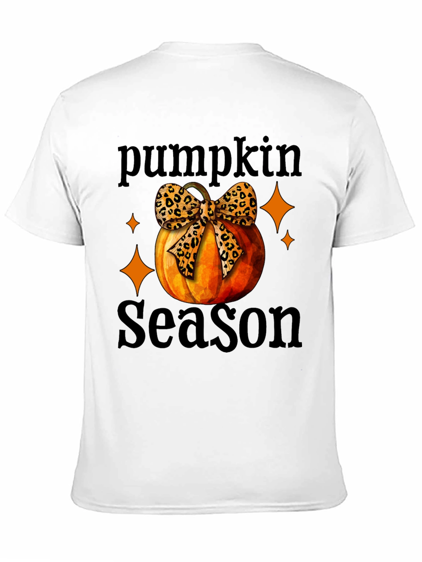 Pumpkin Season Leopard Bow T-Shirt