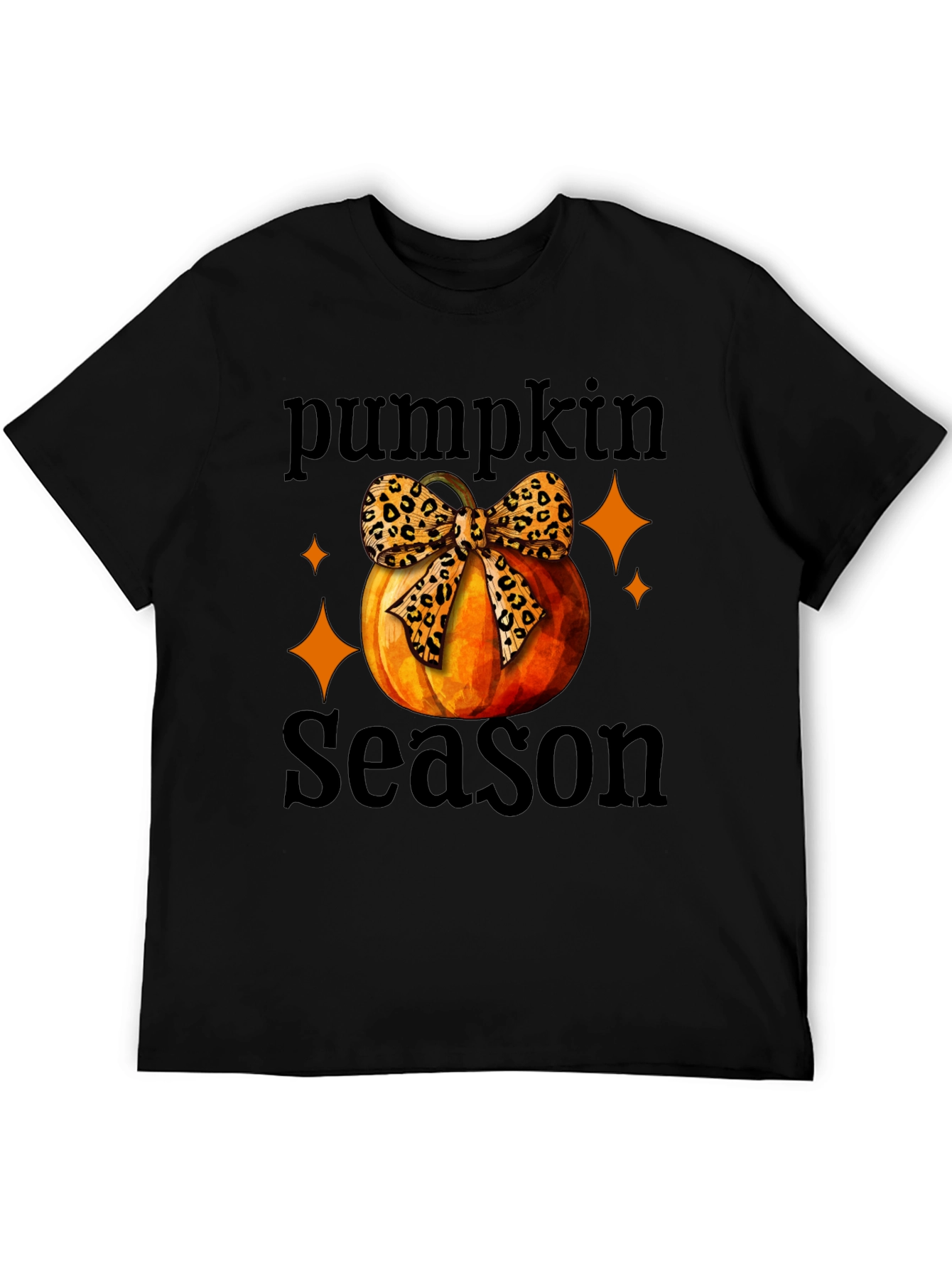 Pumpkin Season Leopard Bow T-Shirt