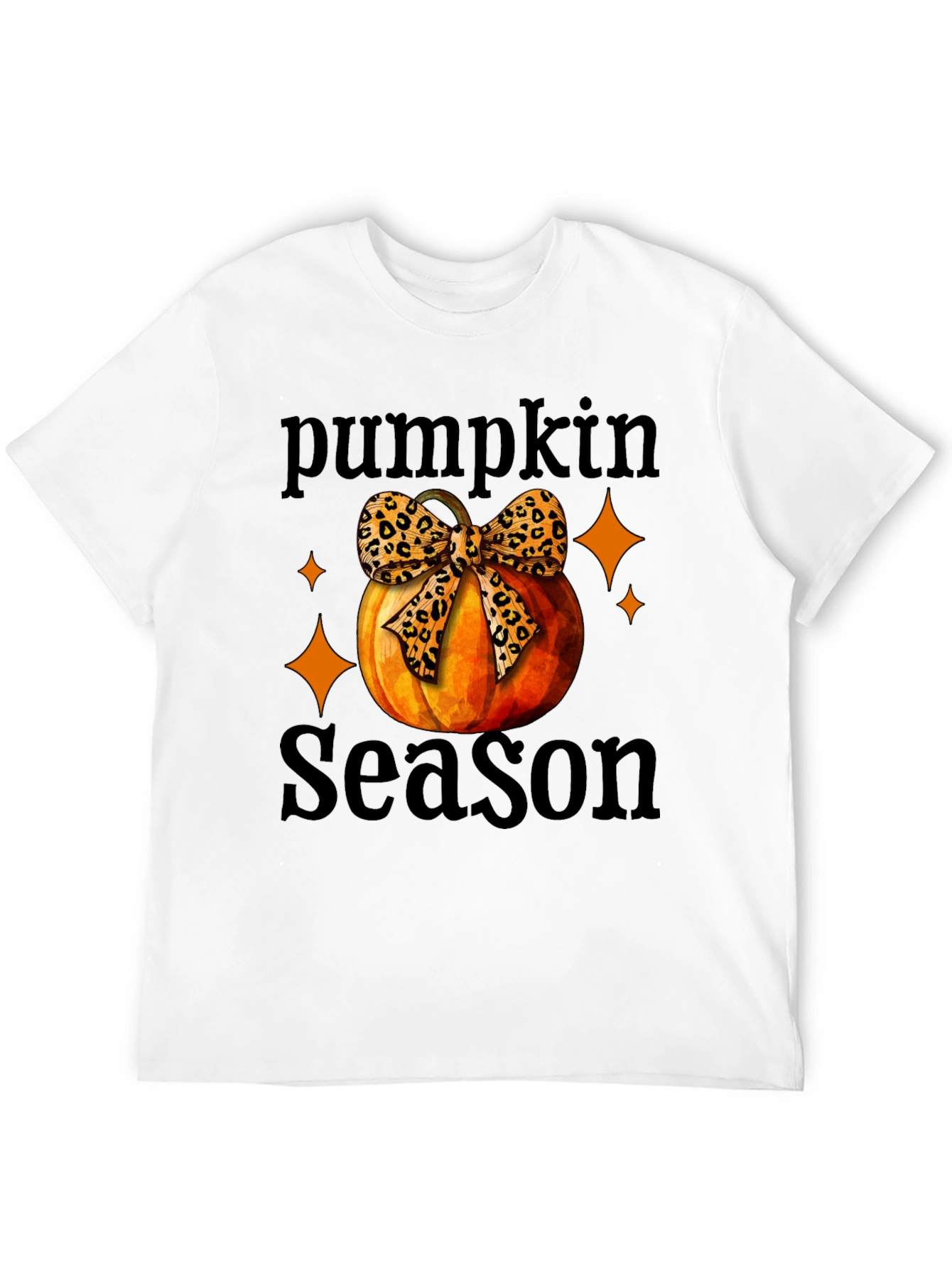 Pumpkin Season Leopard Bow T-Shirt