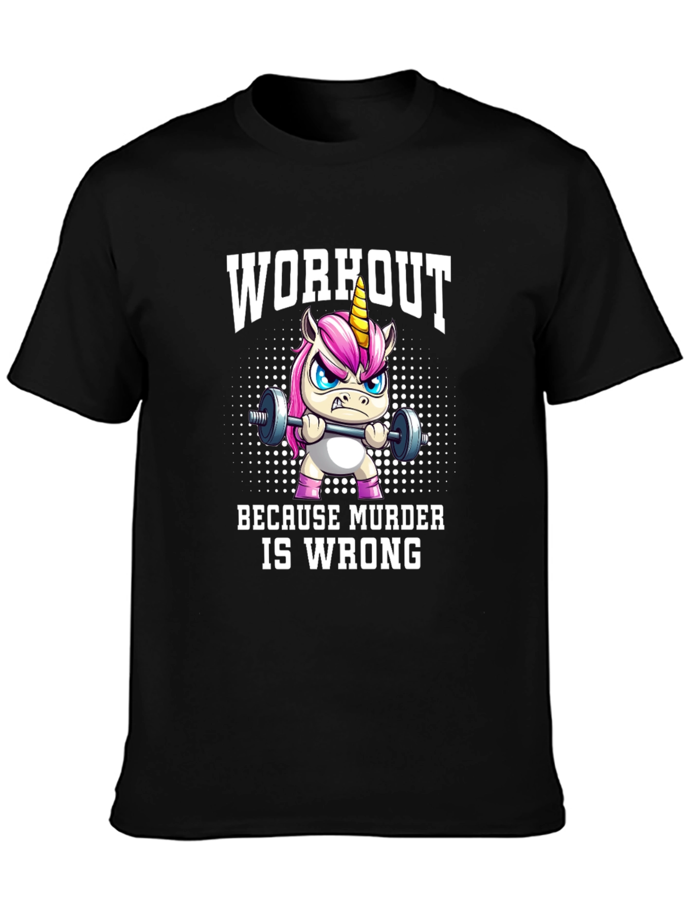 Workout Because Murder is Wrong Graphic T-Shirt