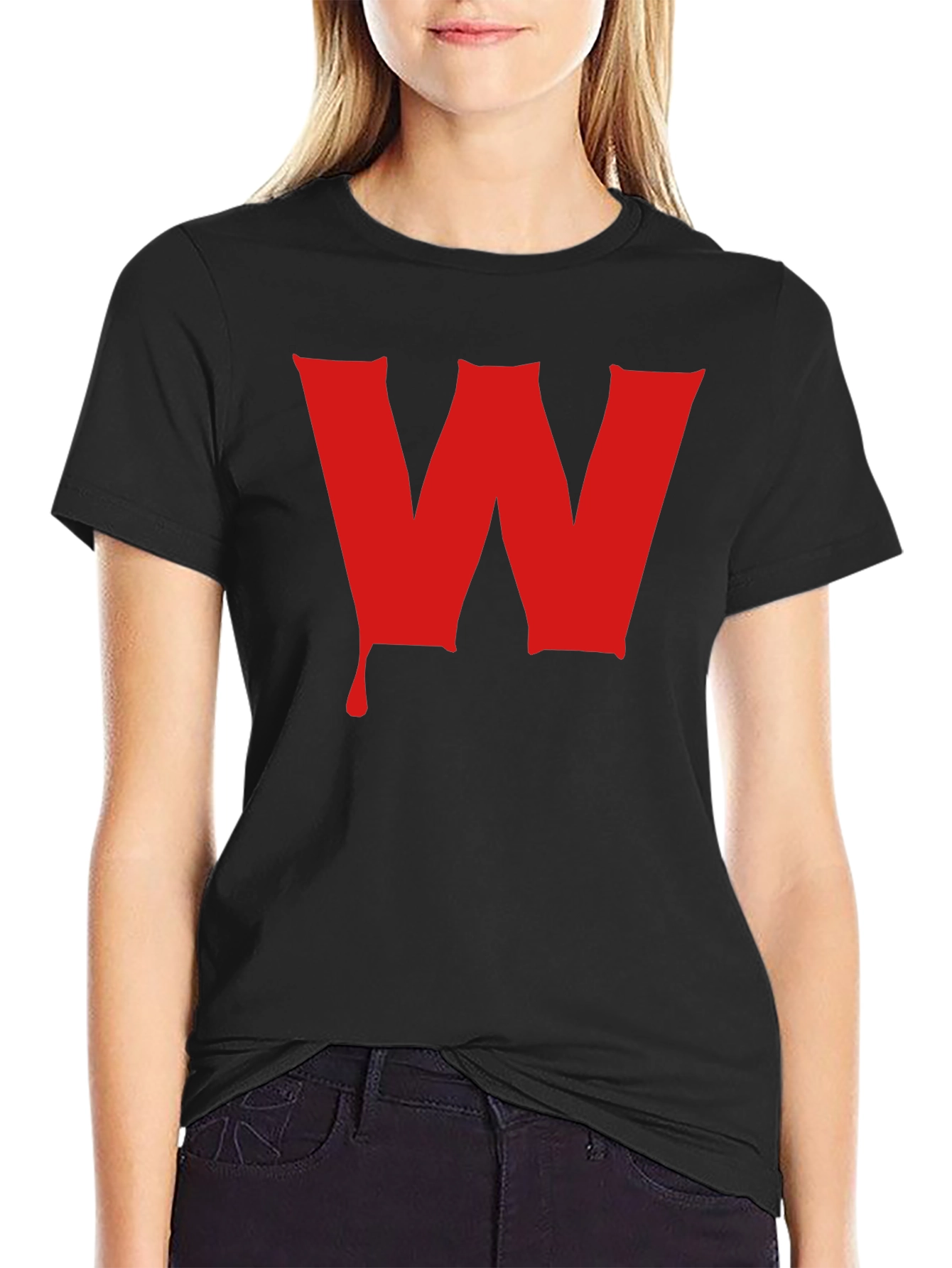 Bloody Red W Black T-Shirt