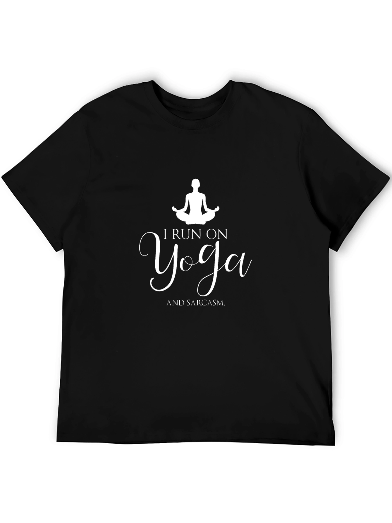 Yoga & Sarcasm Graphic Tee - Unisex Black T-Shirt