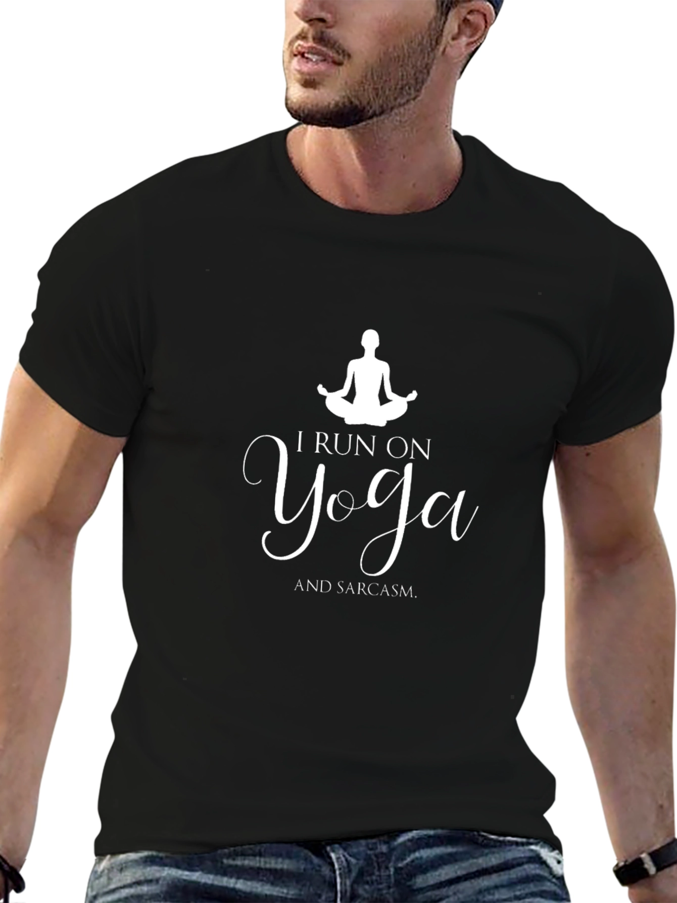 Yoga & Sarcasm Graphic Tee - Unisex Black T-Shirt