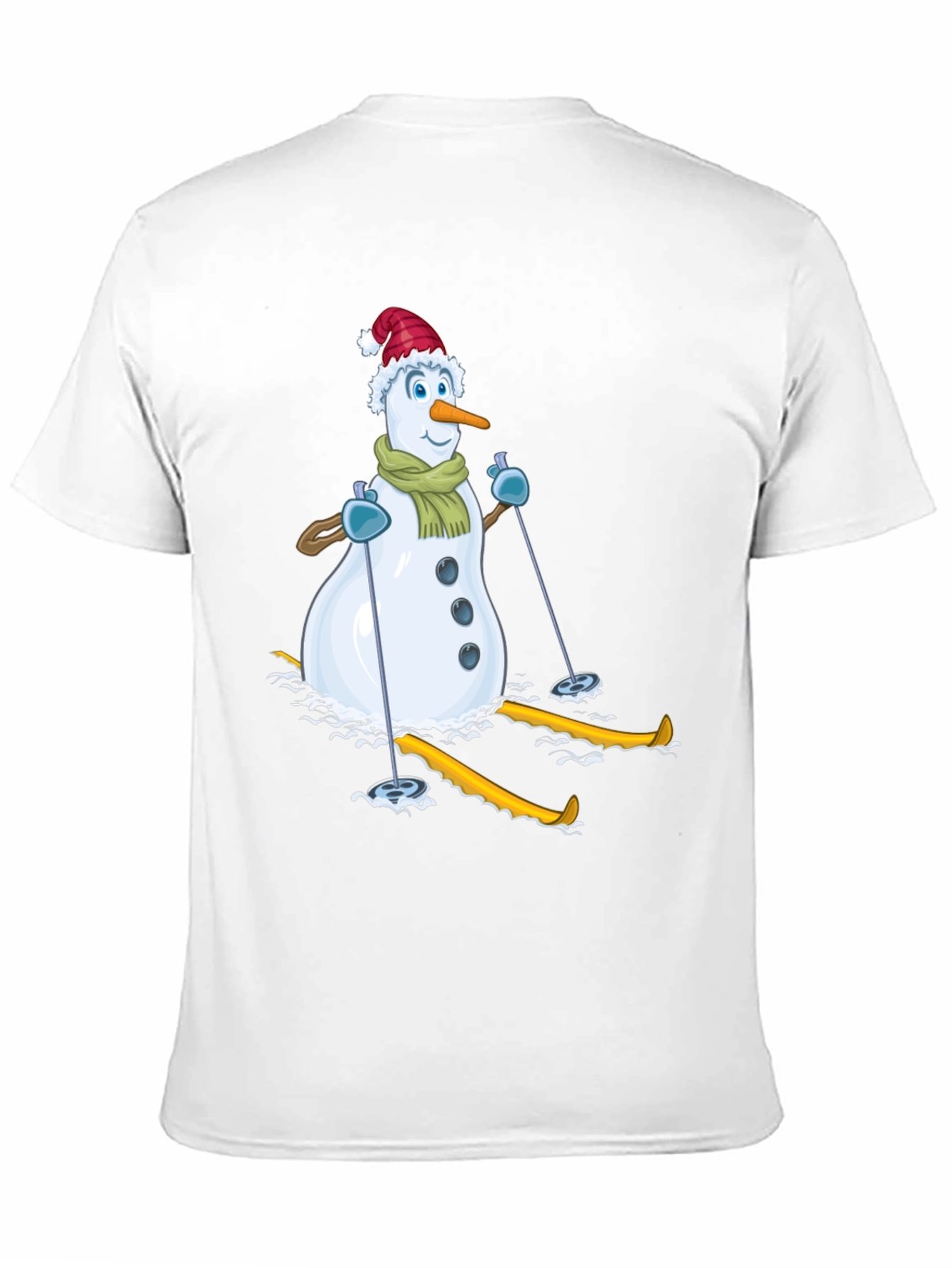 Snowman Skiing Holiday T-Shirt