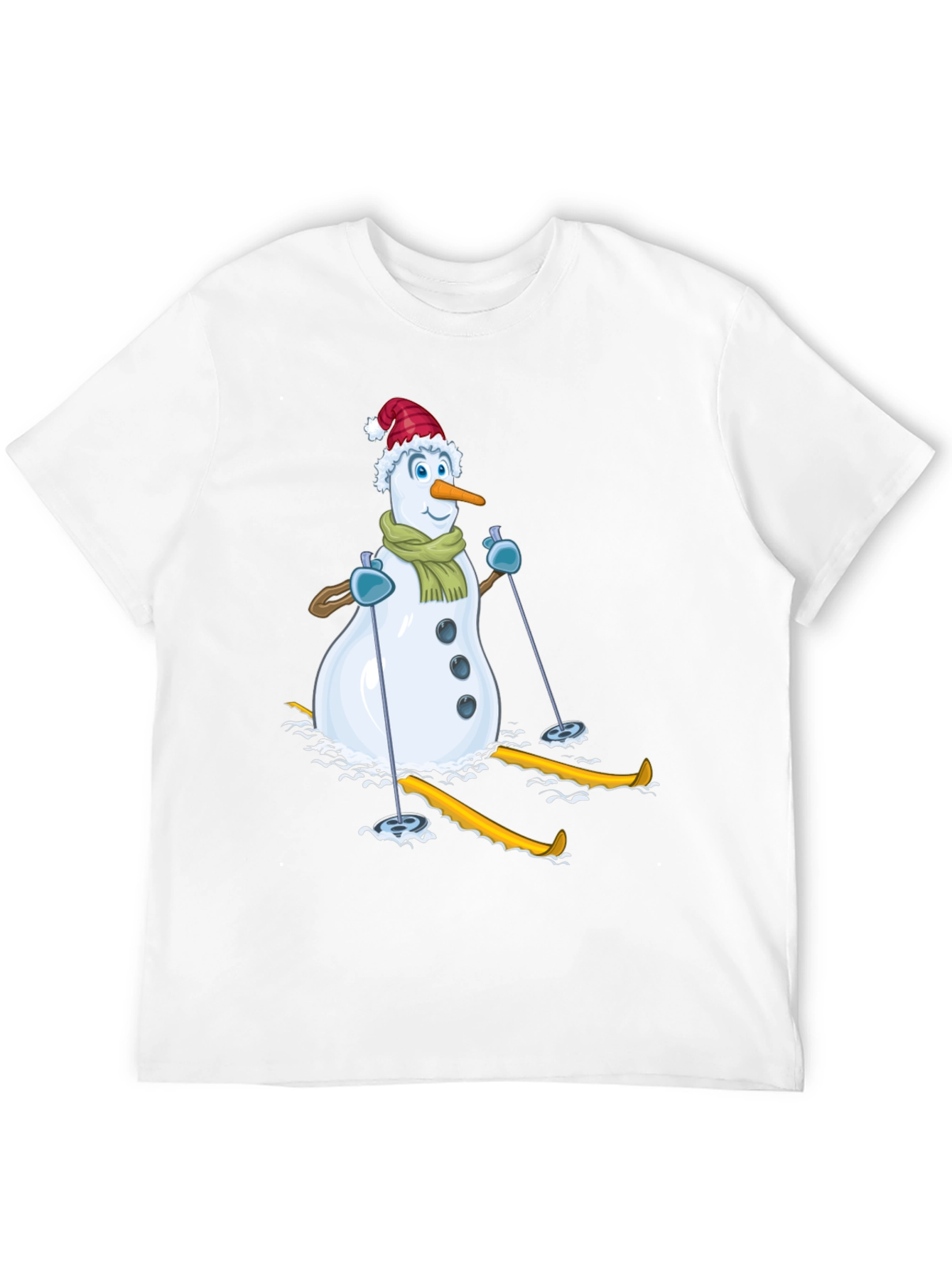 Snowman Skiing Holiday T-Shirt