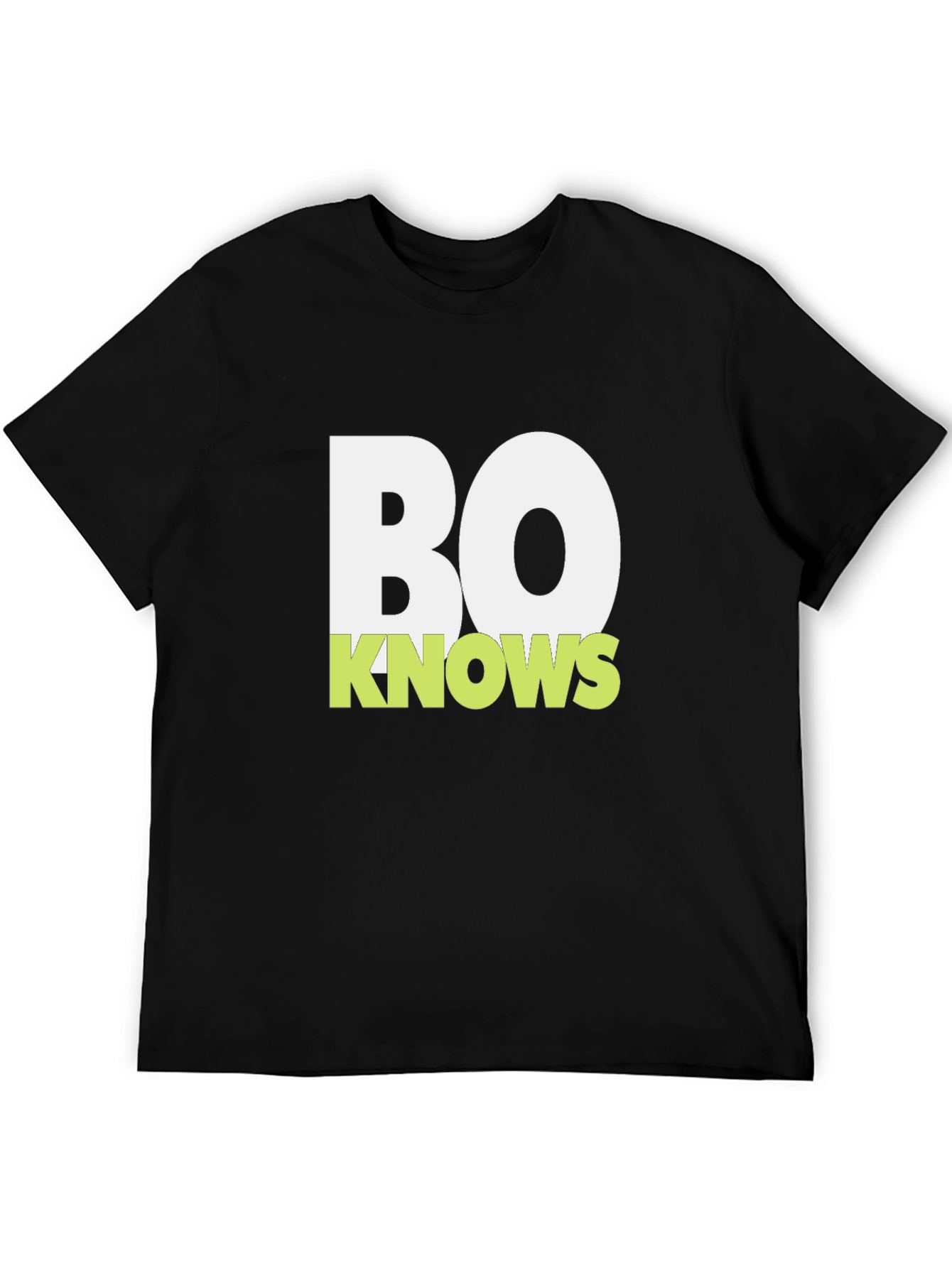 Bo Knows Graphic Tee - Black Cotton T-Shirt