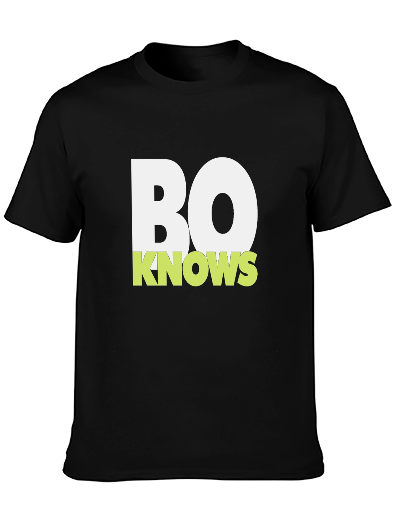 Bo Knows Graphic Tee - Black Cotton T-Shirt