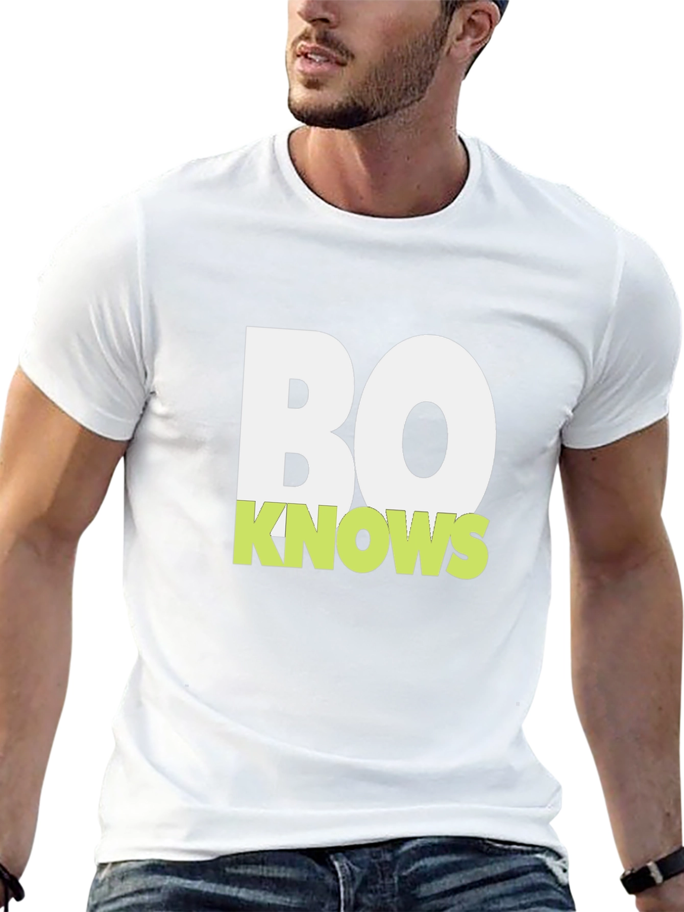 Bo Knows Graphic Tee - Black Cotton T-Shirt