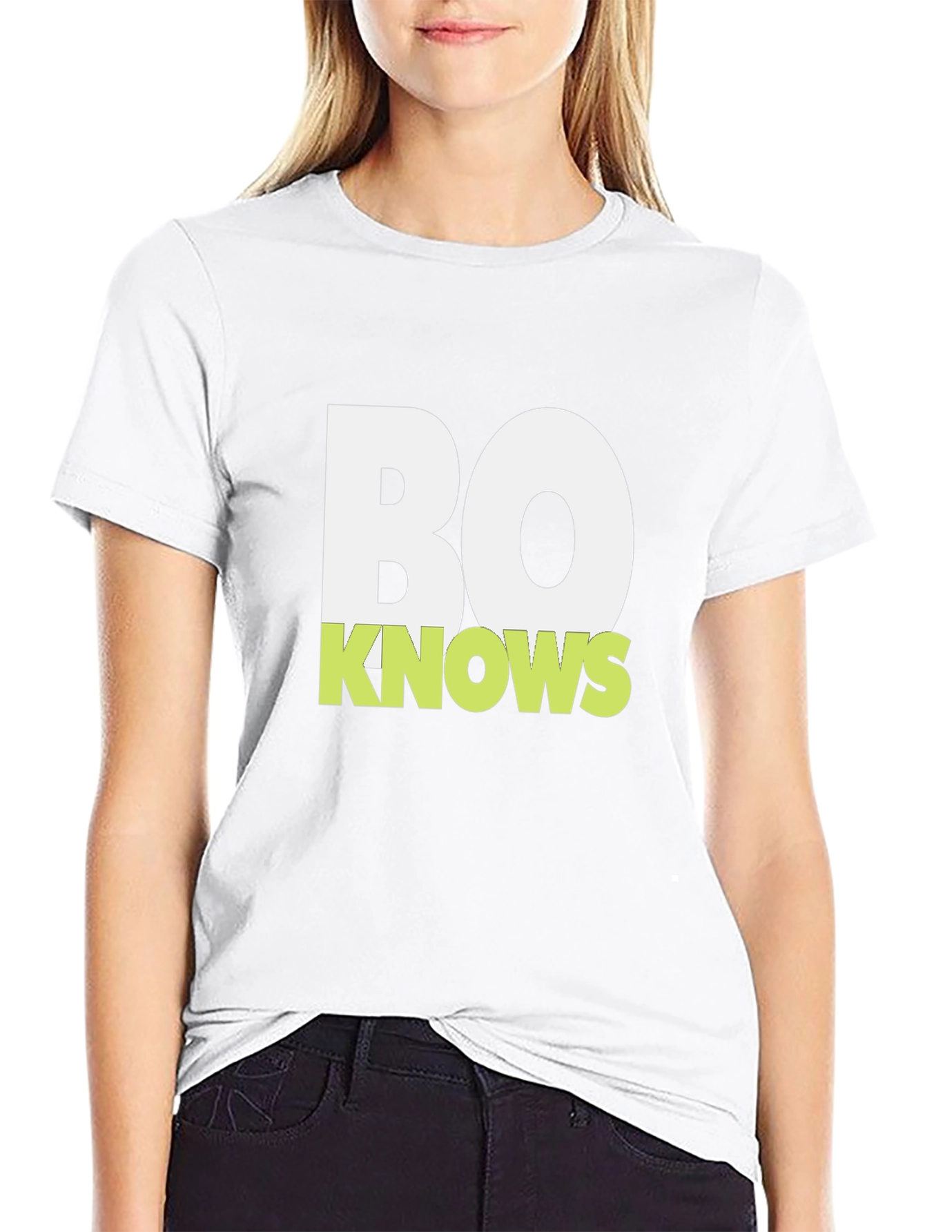 Bo Knows Graphic Tee - Black Cotton T-Shirt