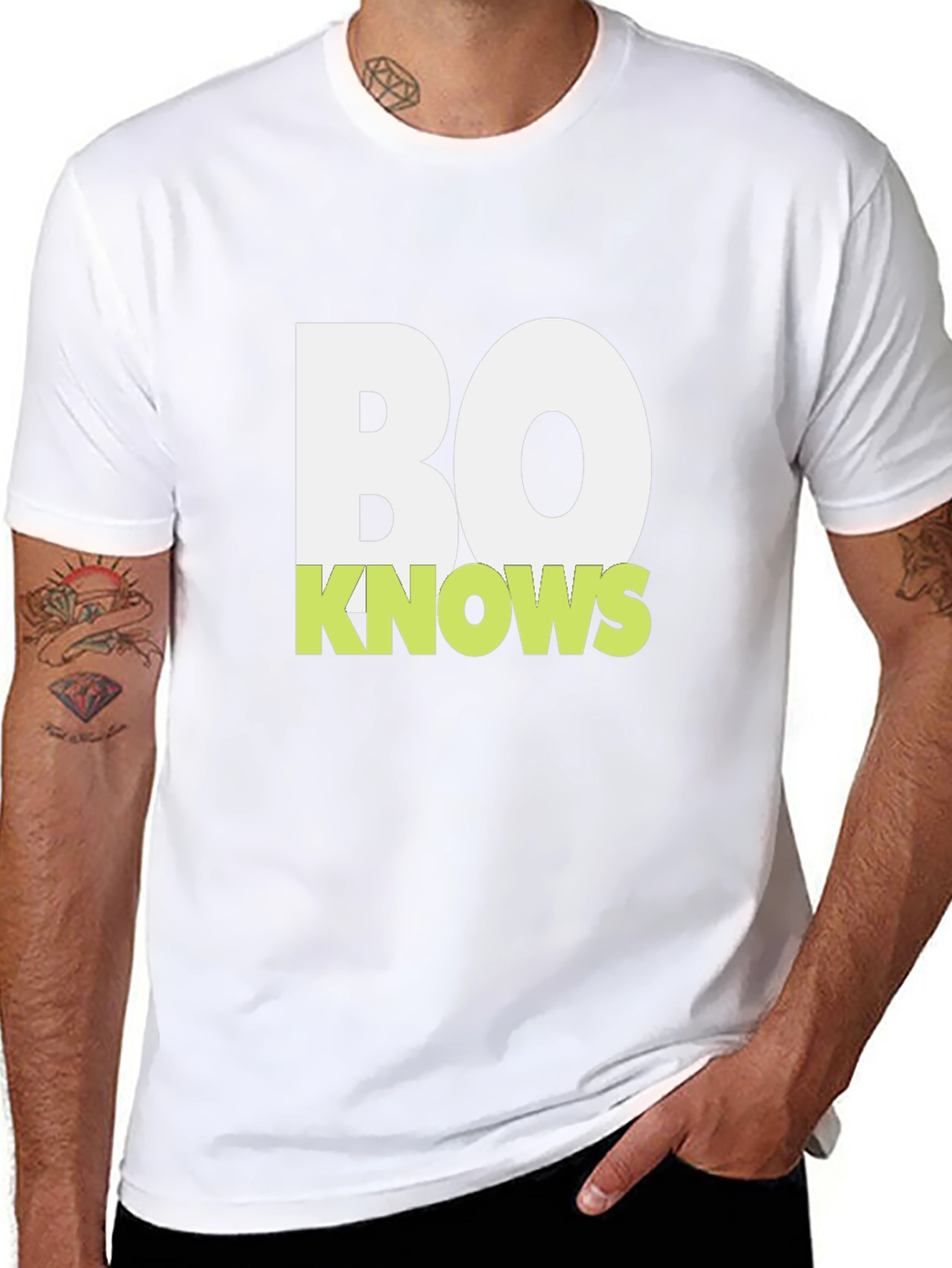 Bo Knows Graphic Tee - Black Cotton T-Shirt