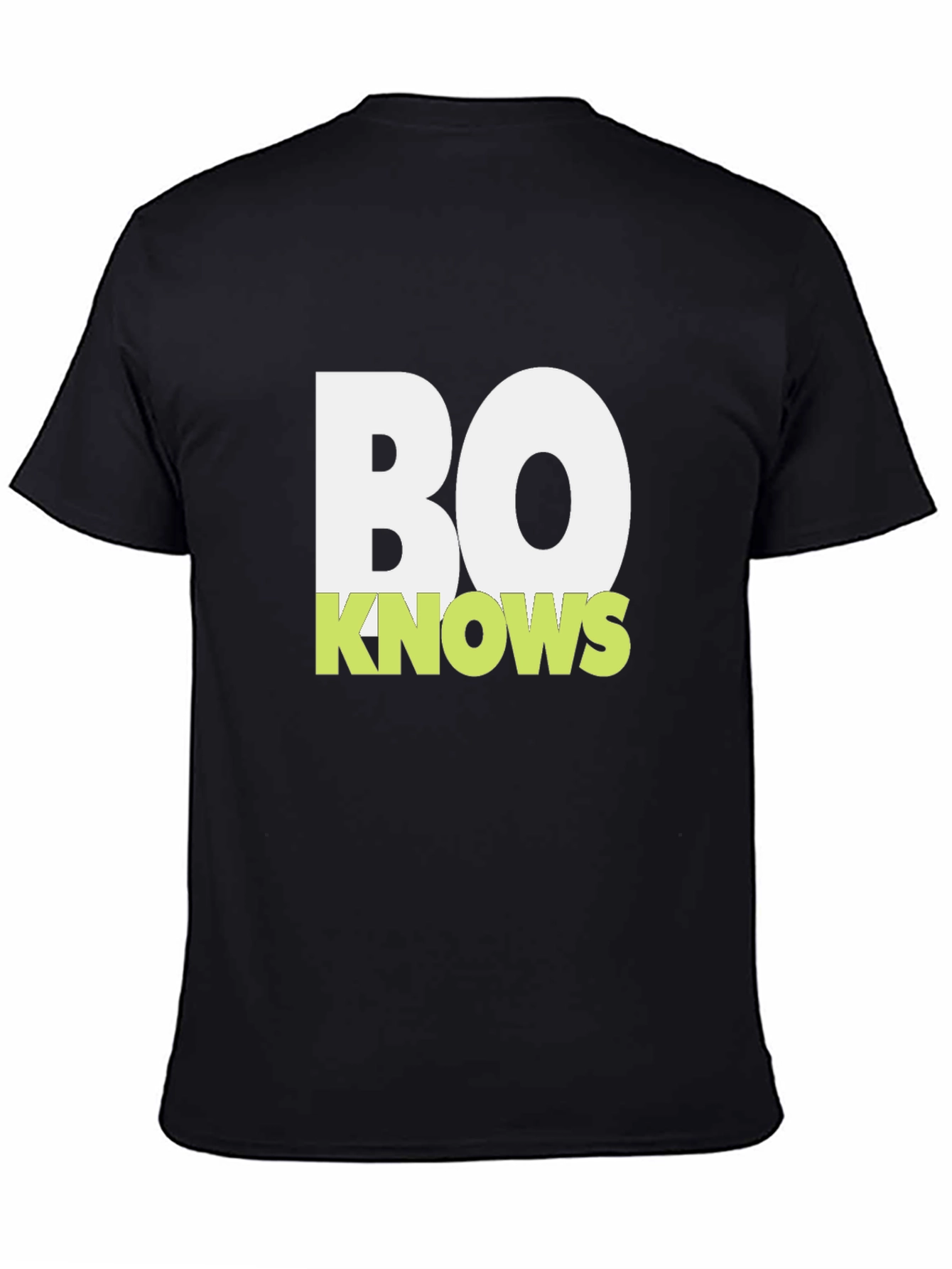Bo Knows Graphic Tee - Black Cotton T-Shirt