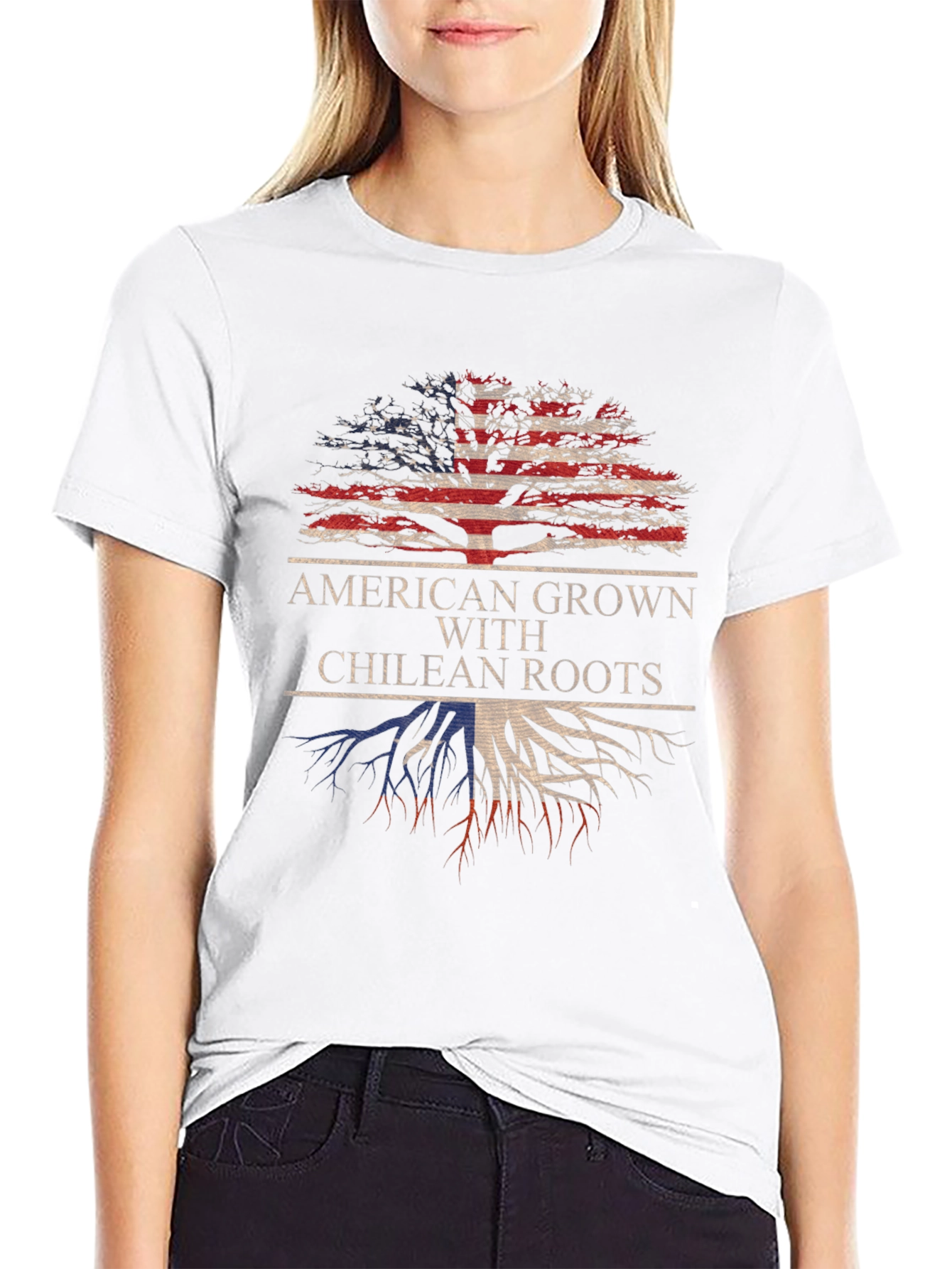 American Grown with Chilean Roots Graphic Tee