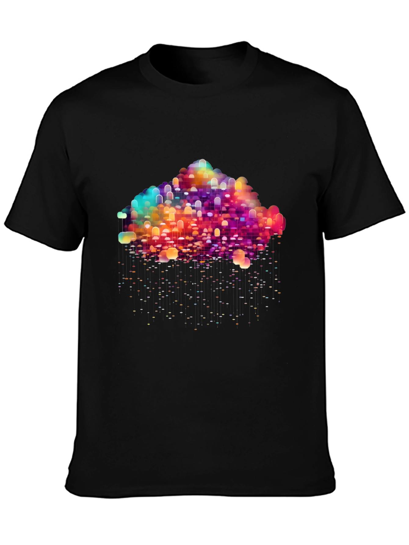 Abstract Cloud Graphic Tee - Modern Design T-Shirt