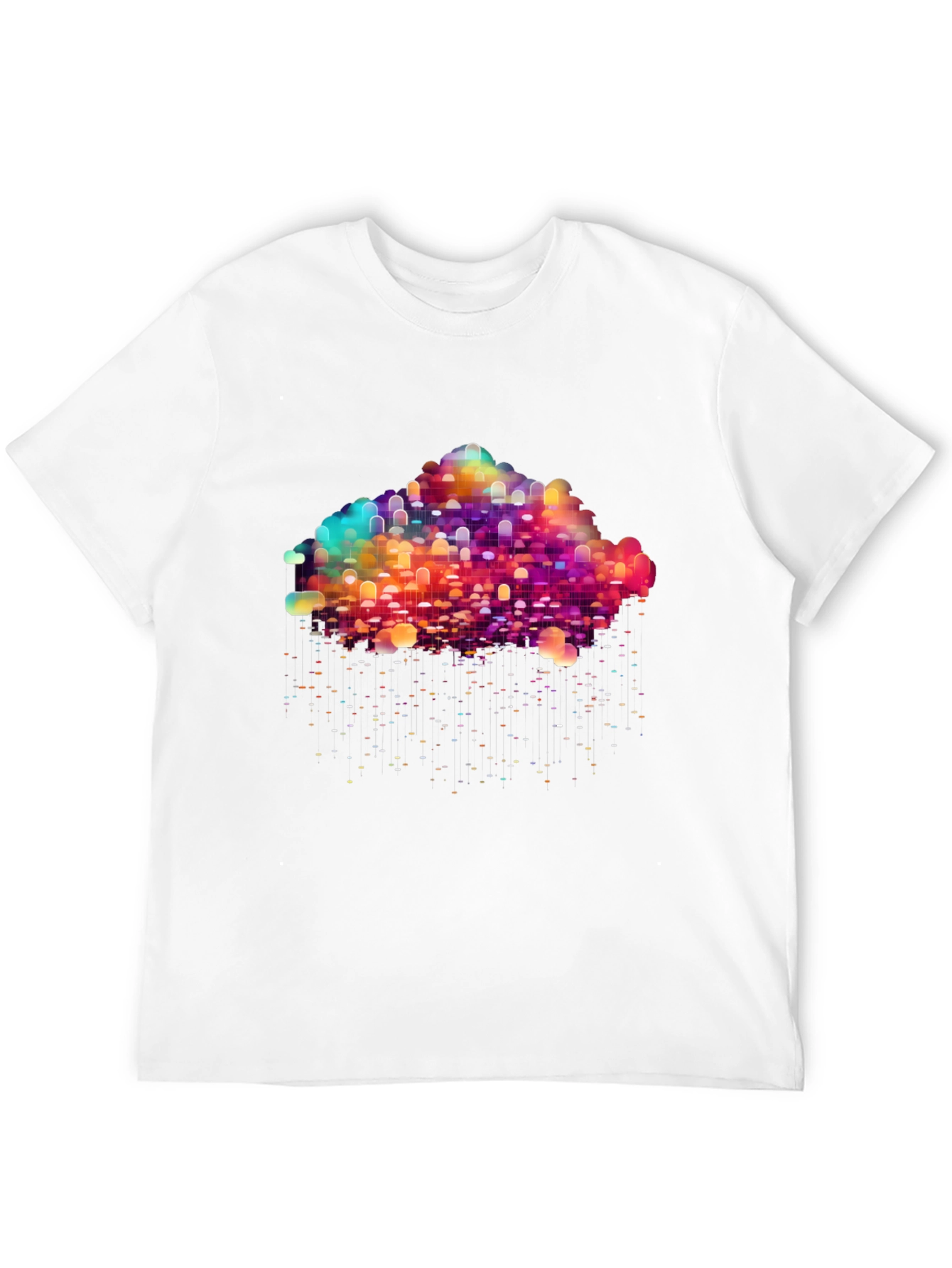 Abstract Cloud Graphic Tee - Modern Design T-Shirt