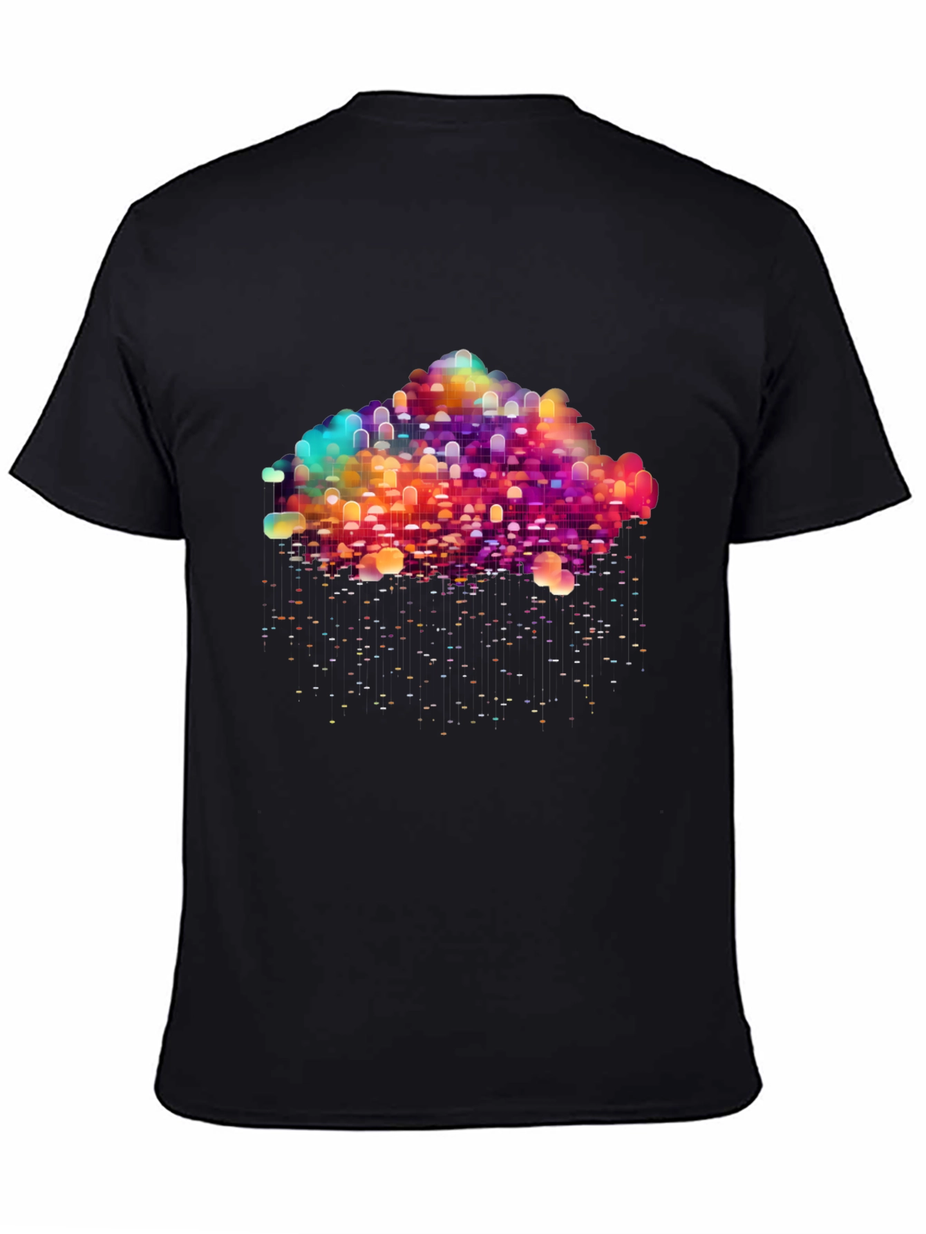Abstract Cloud Graphic Tee - Modern Design T-Shirt