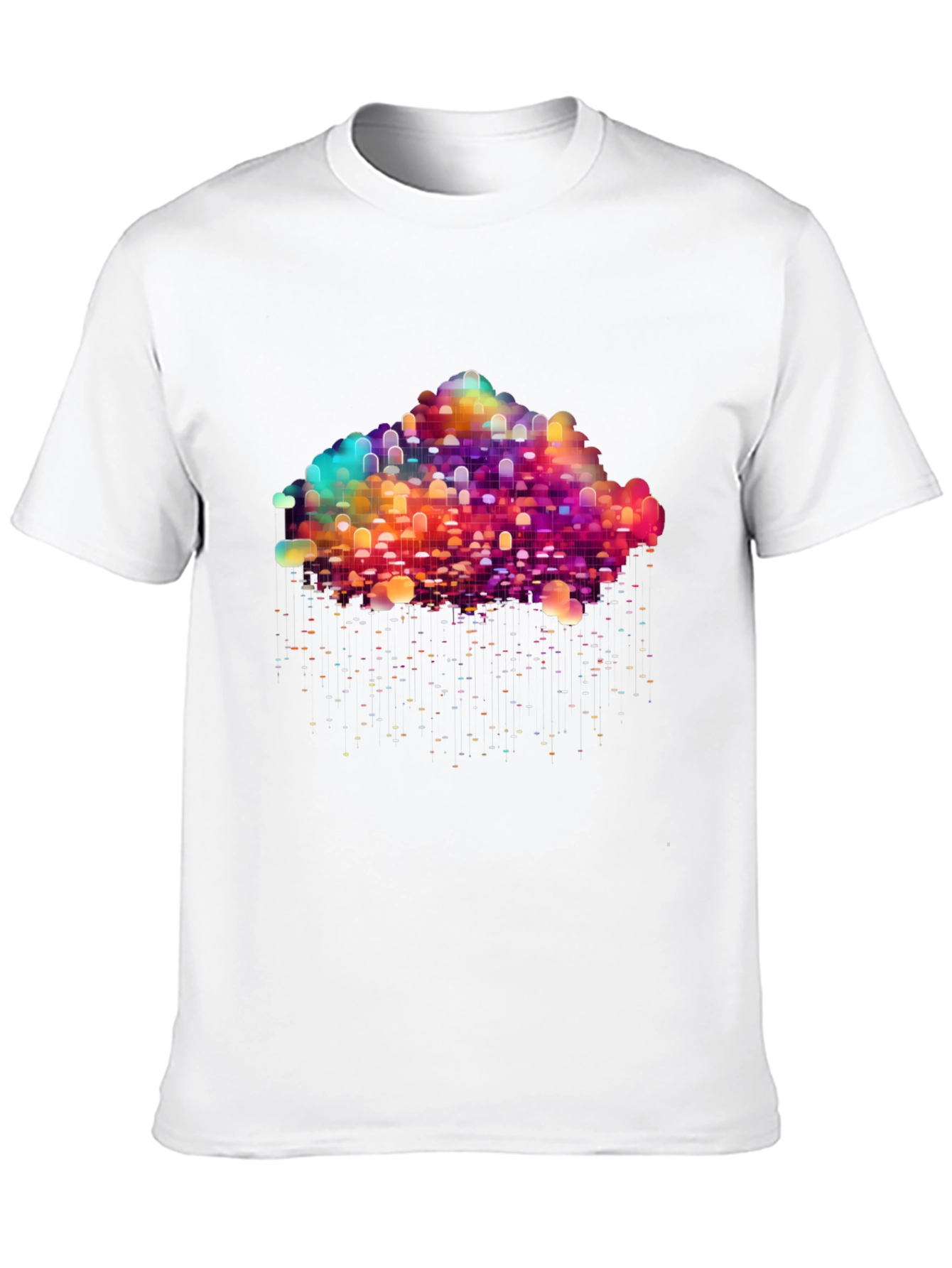 Abstract Cloud Graphic Tee - Modern Design T-Shirt