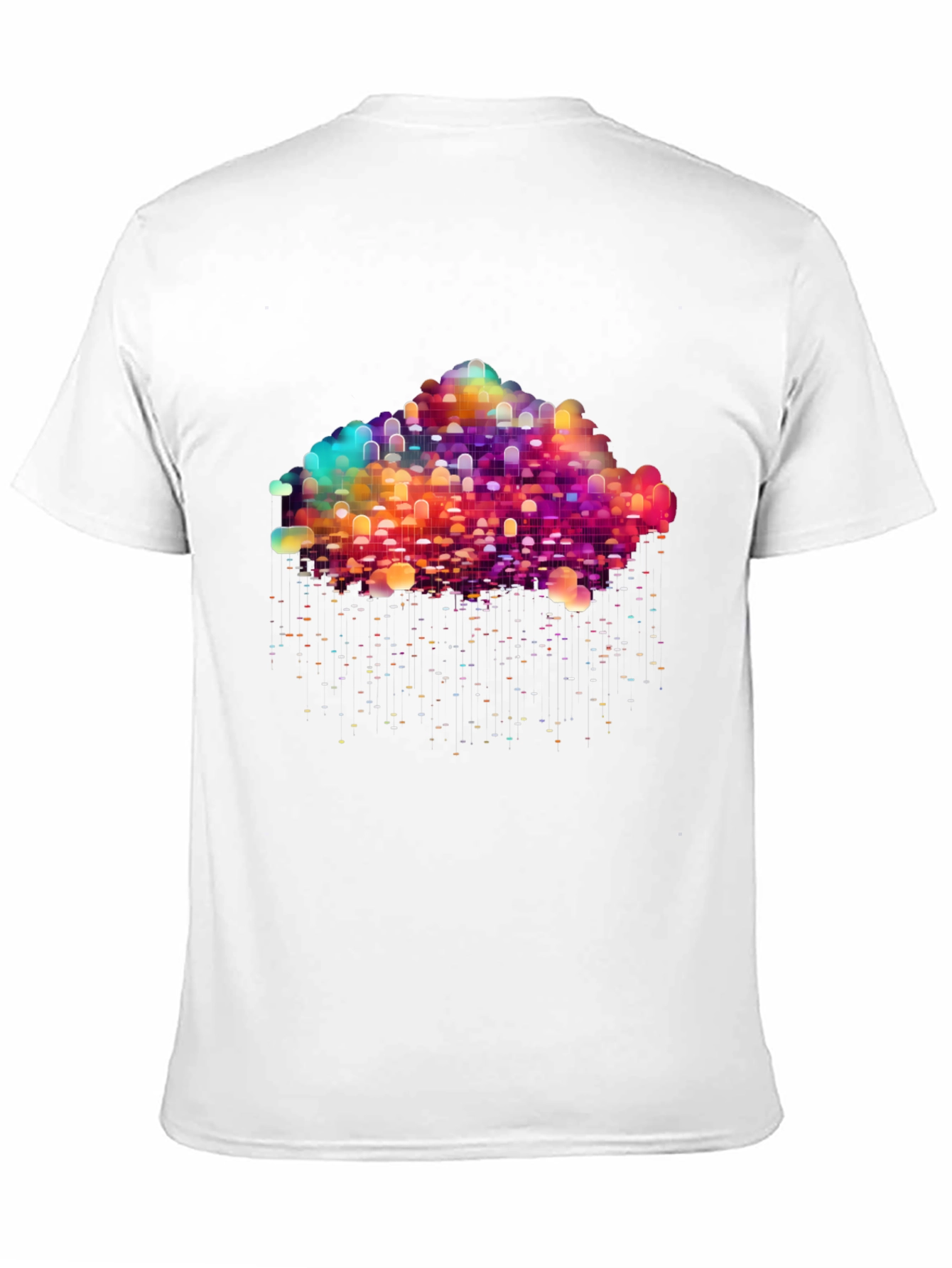 Abstract Cloud Graphic Tee - Modern Design T-Shirt