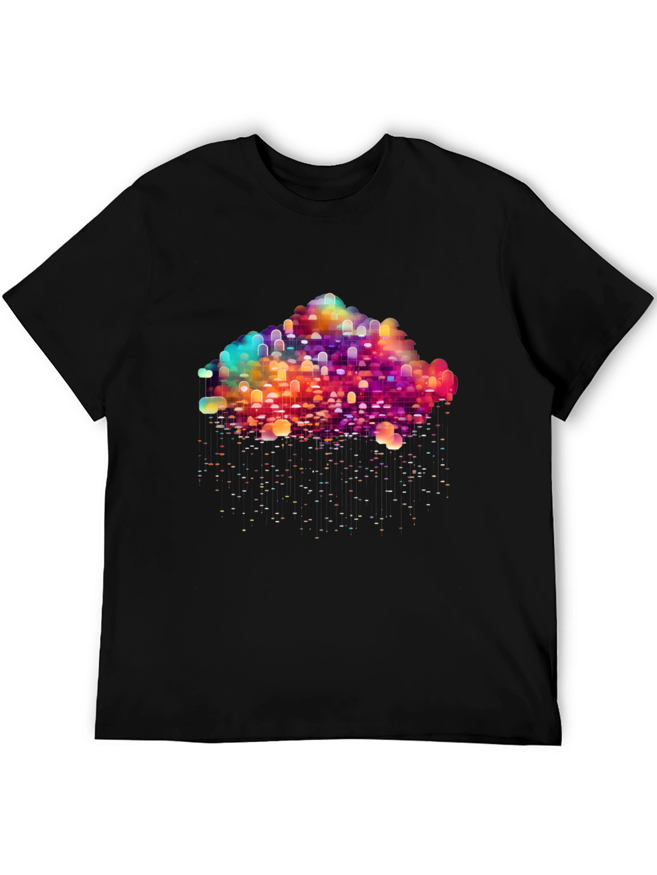 Abstract Cloud Graphic Tee - Modern Design T-Shirt