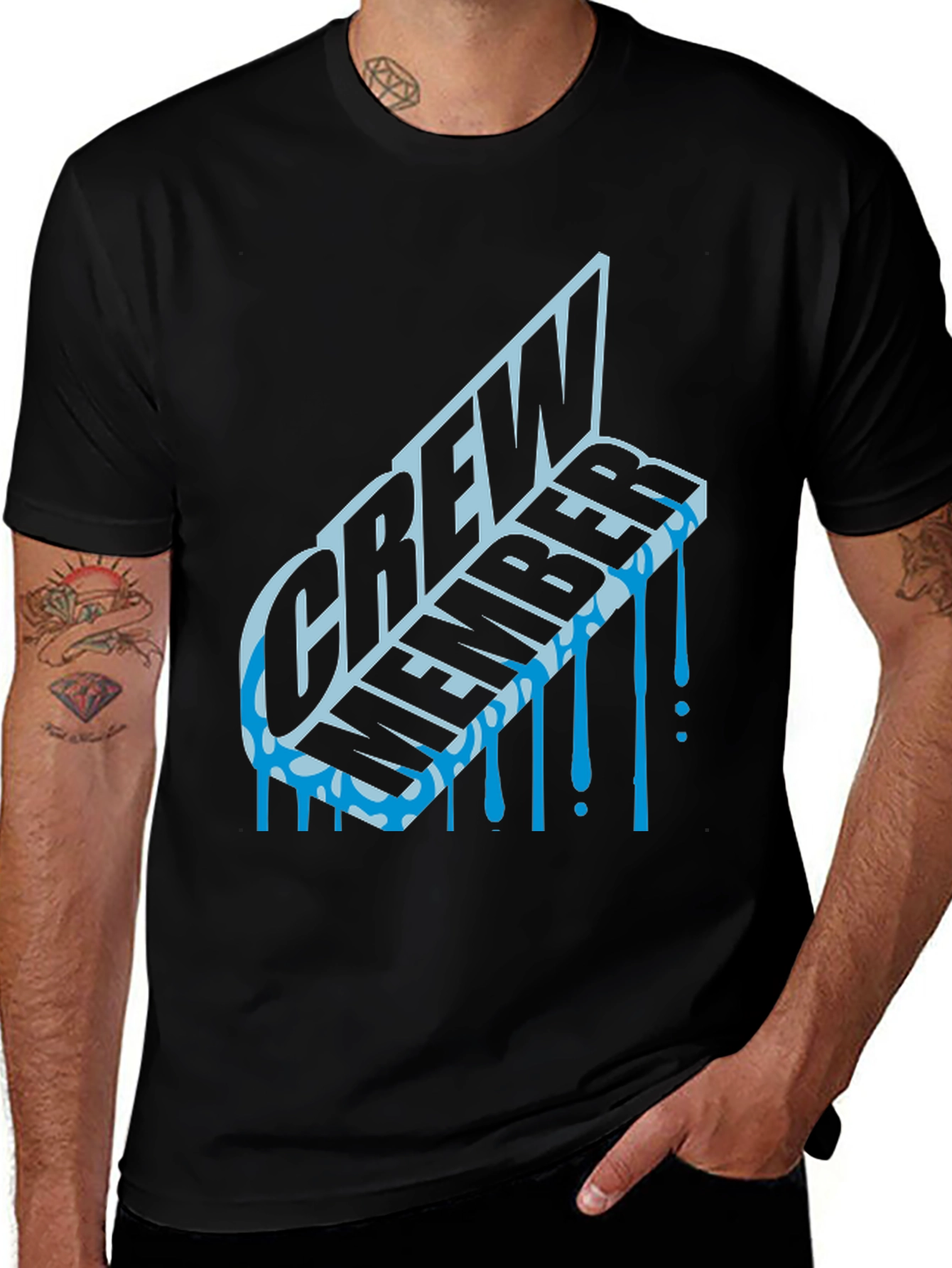 Crew Member Graphic Tee - Black
