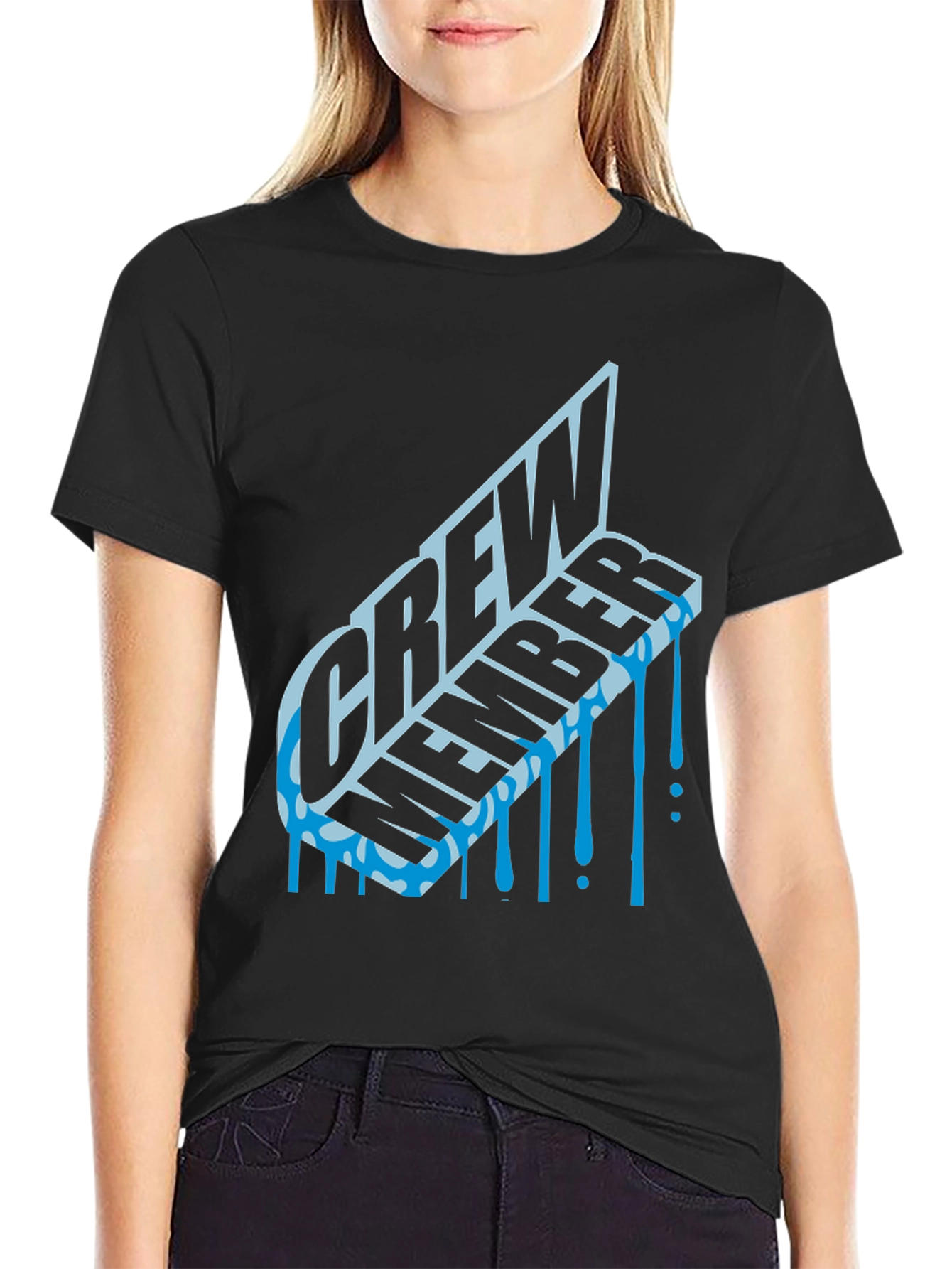 Crew Member Graphic Tee - Black