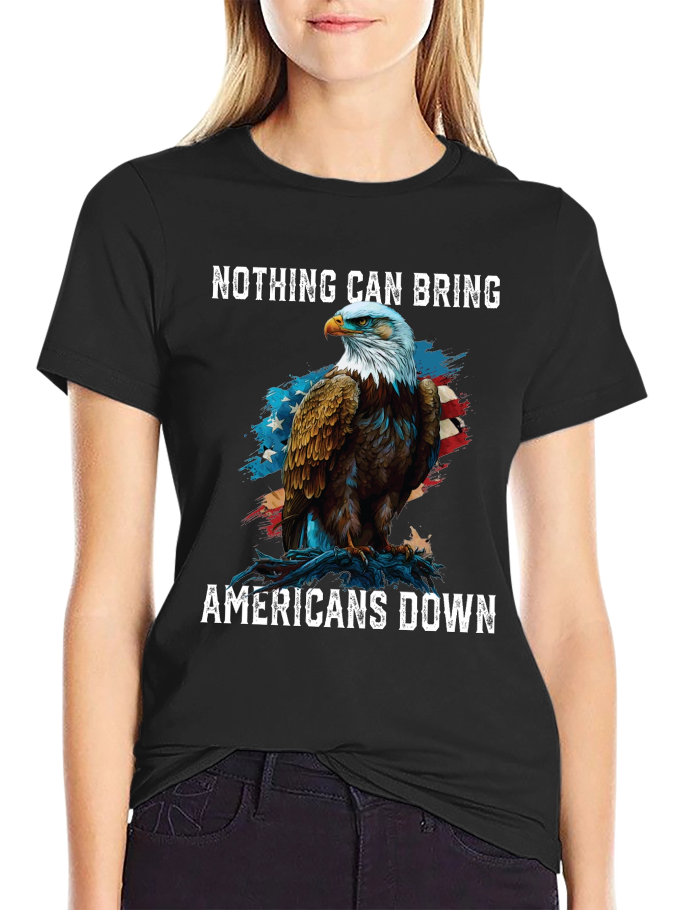 Patriotic Eagle T-Shirt: Nothing Can Bring Americans Down