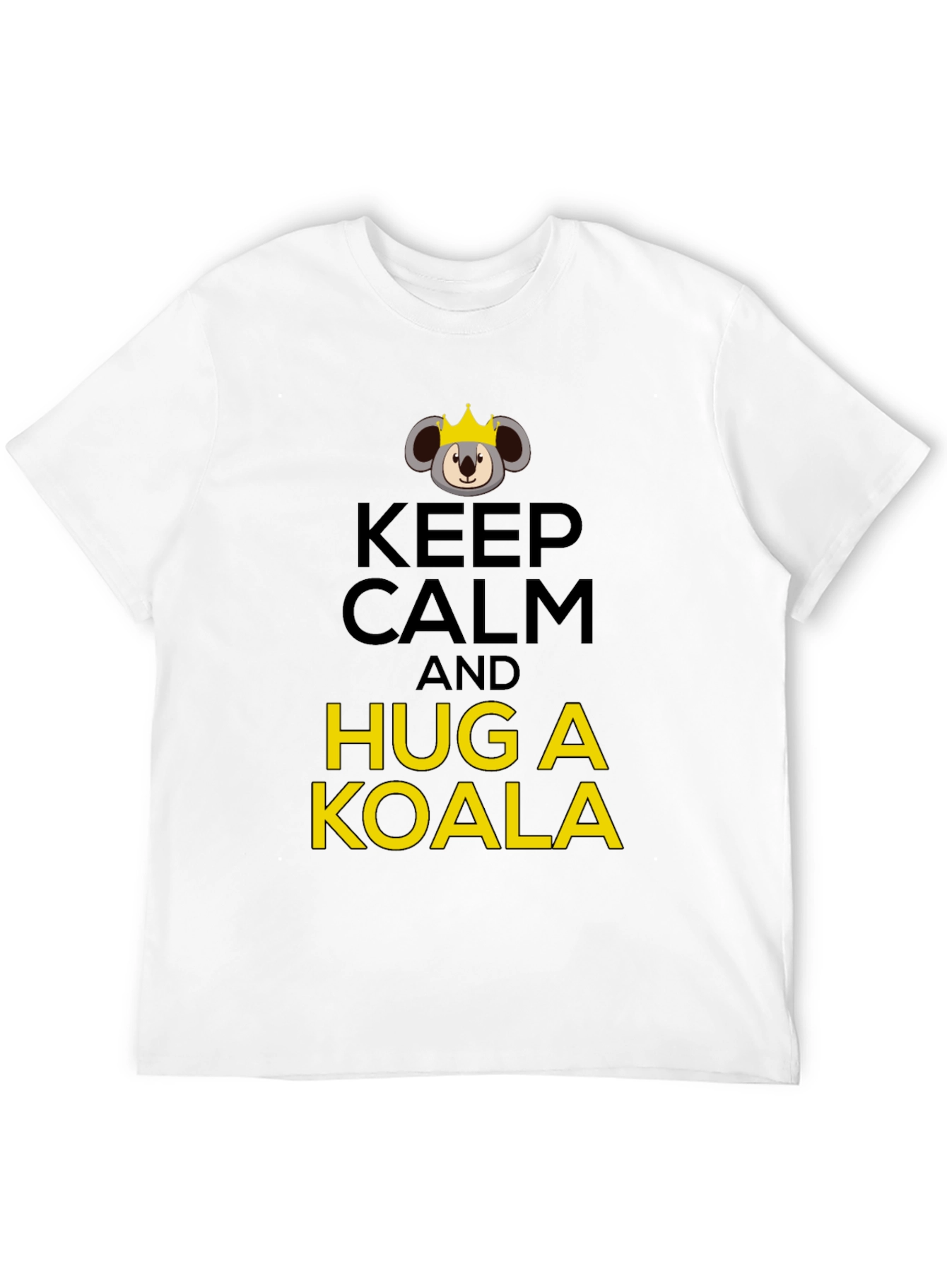 Keep Calm & Hug a Koala Black T-Shirt