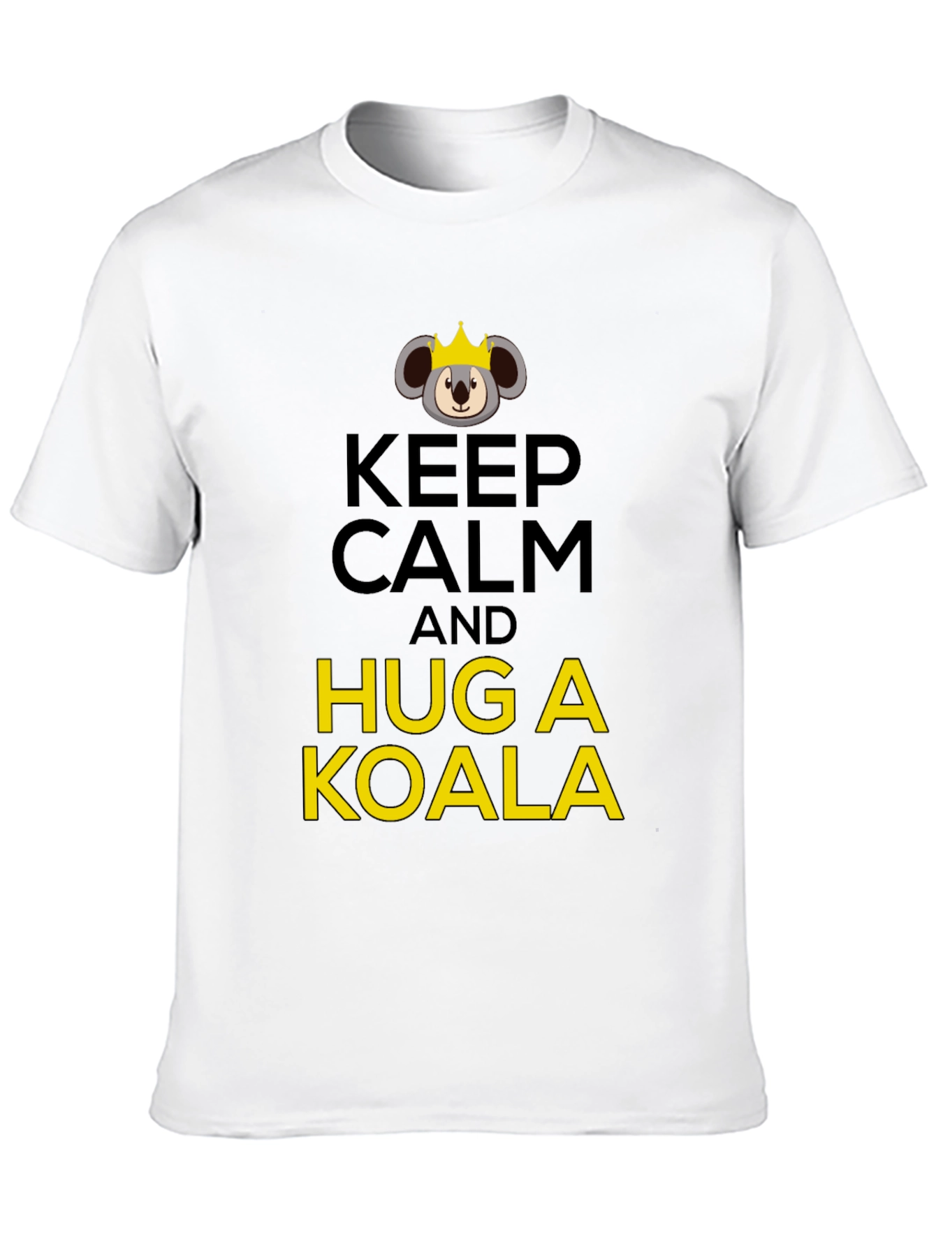 Keep Calm & Hug a Koala Black T-Shirt