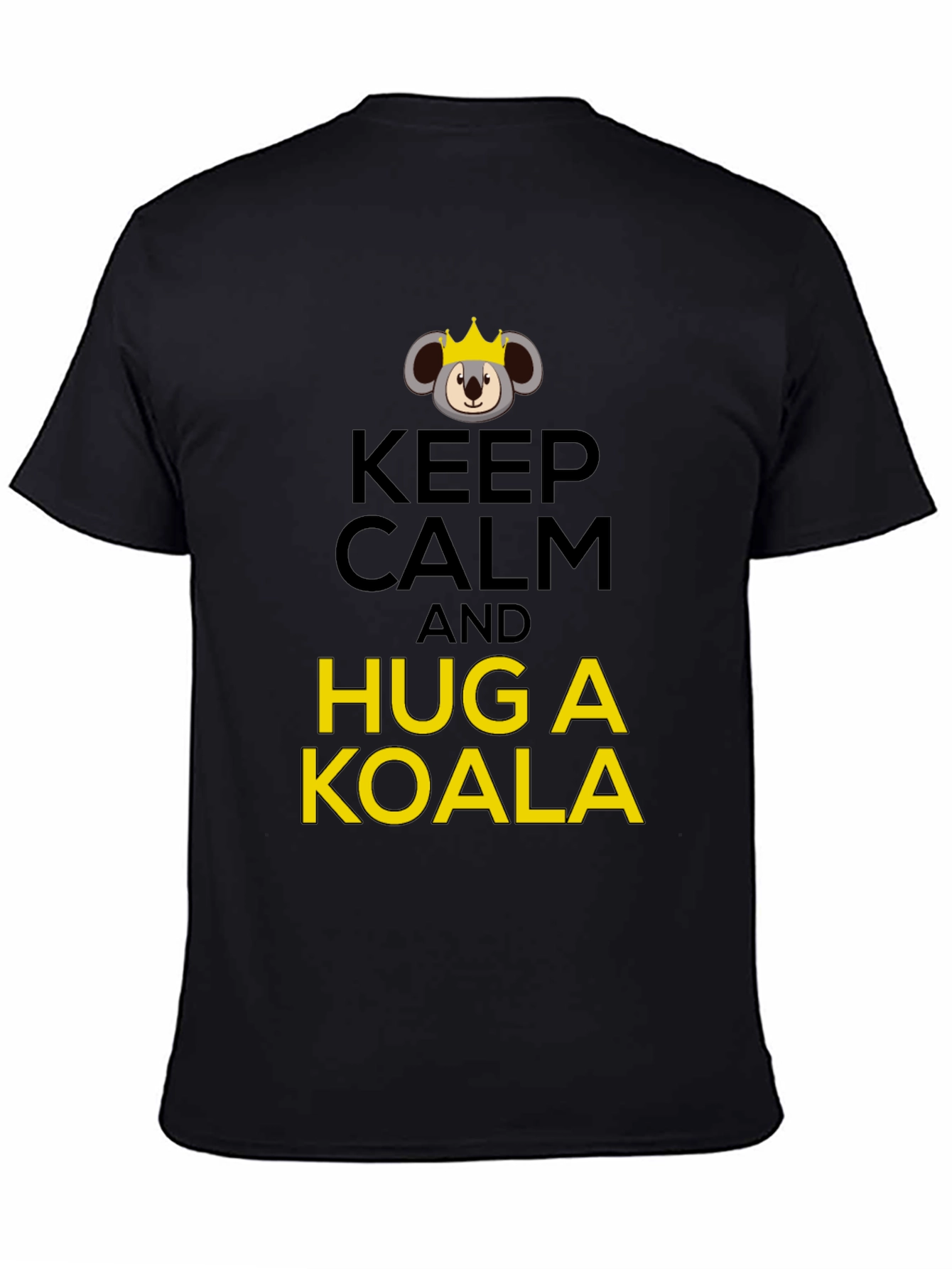 Keep Calm & Hug a Koala Black T-Shirt
