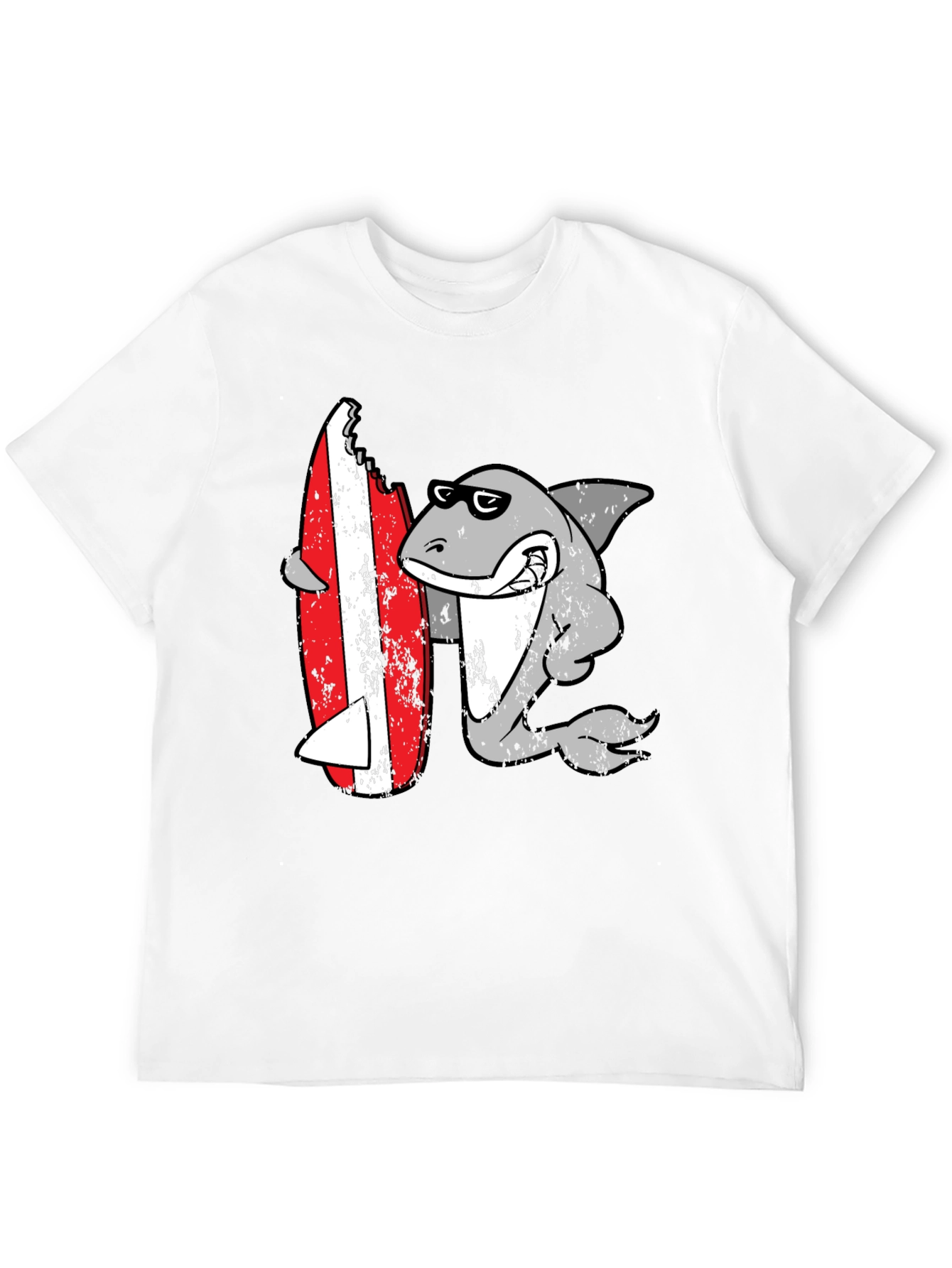 Shark Surfing T-Shirt - Fun Graphic Tee