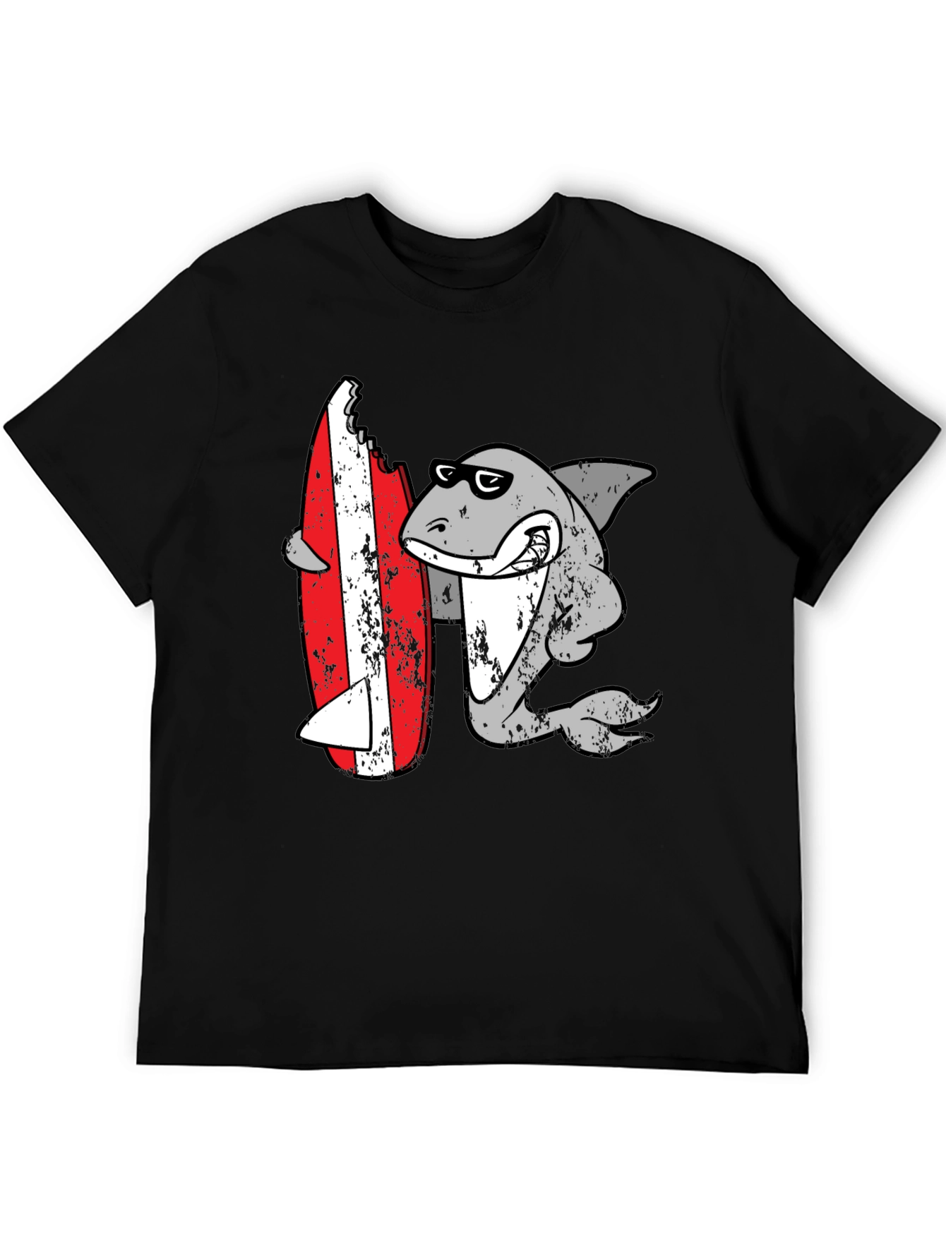Shark Surfing T-Shirt - Fun Graphic Tee