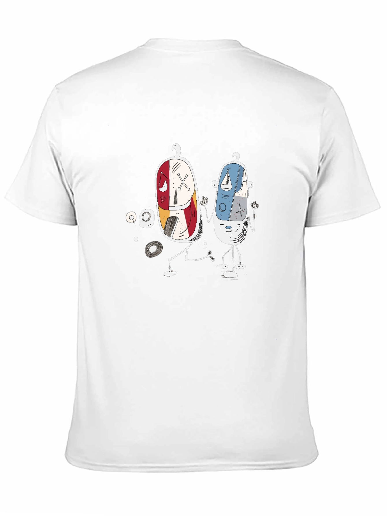 Funky Pill Pals Graphic Tee - Quirky Black T-Shirt