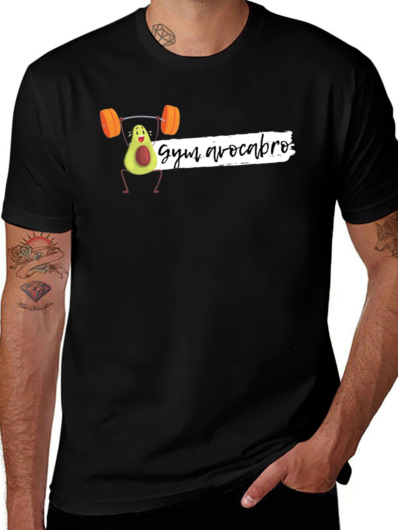 Gym Avocabro Black Graphic T-Shirt