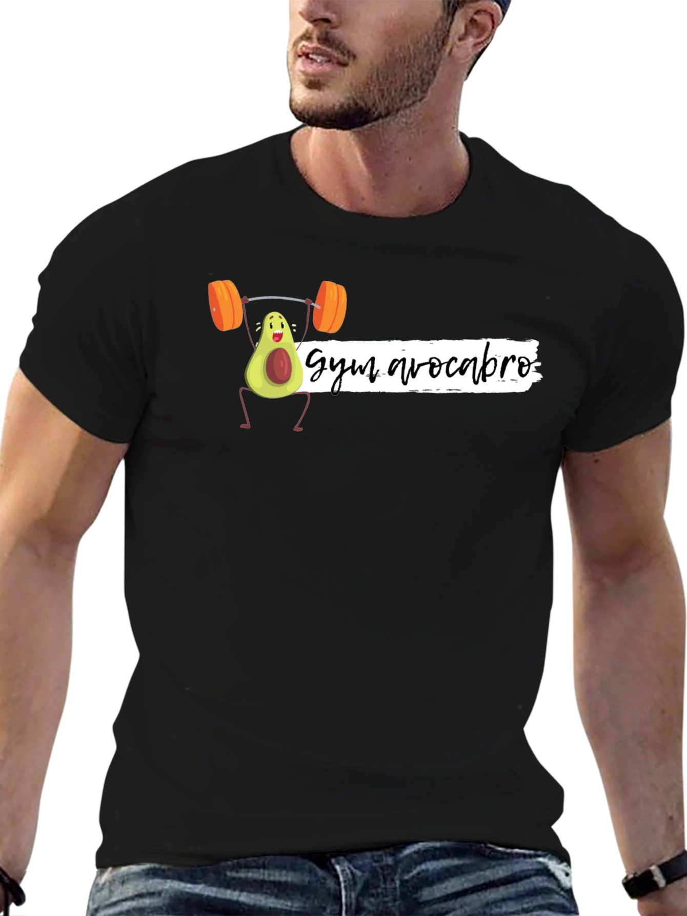 Gym Avocabro Black Graphic T-Shirt