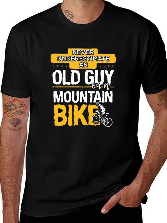 Funny Old Guy Mountain Bike T-Shirt